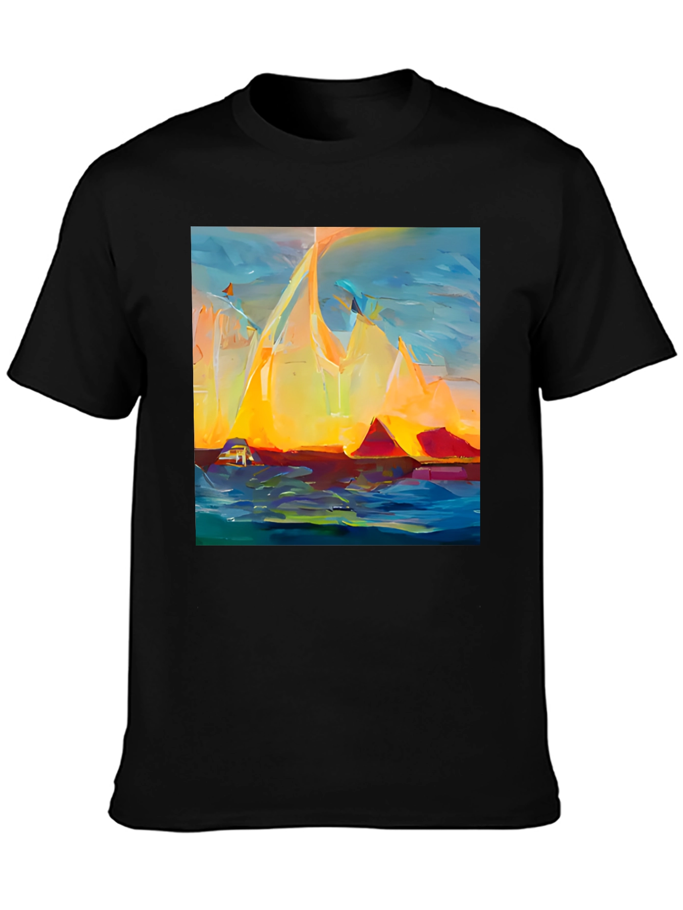 Abstract Mountain Sunset T-Shirt