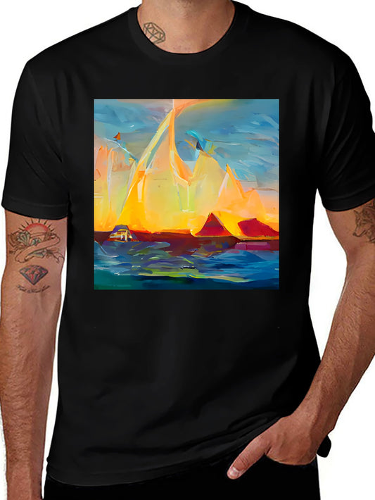 Abstract Mountain Sunset T-Shirt