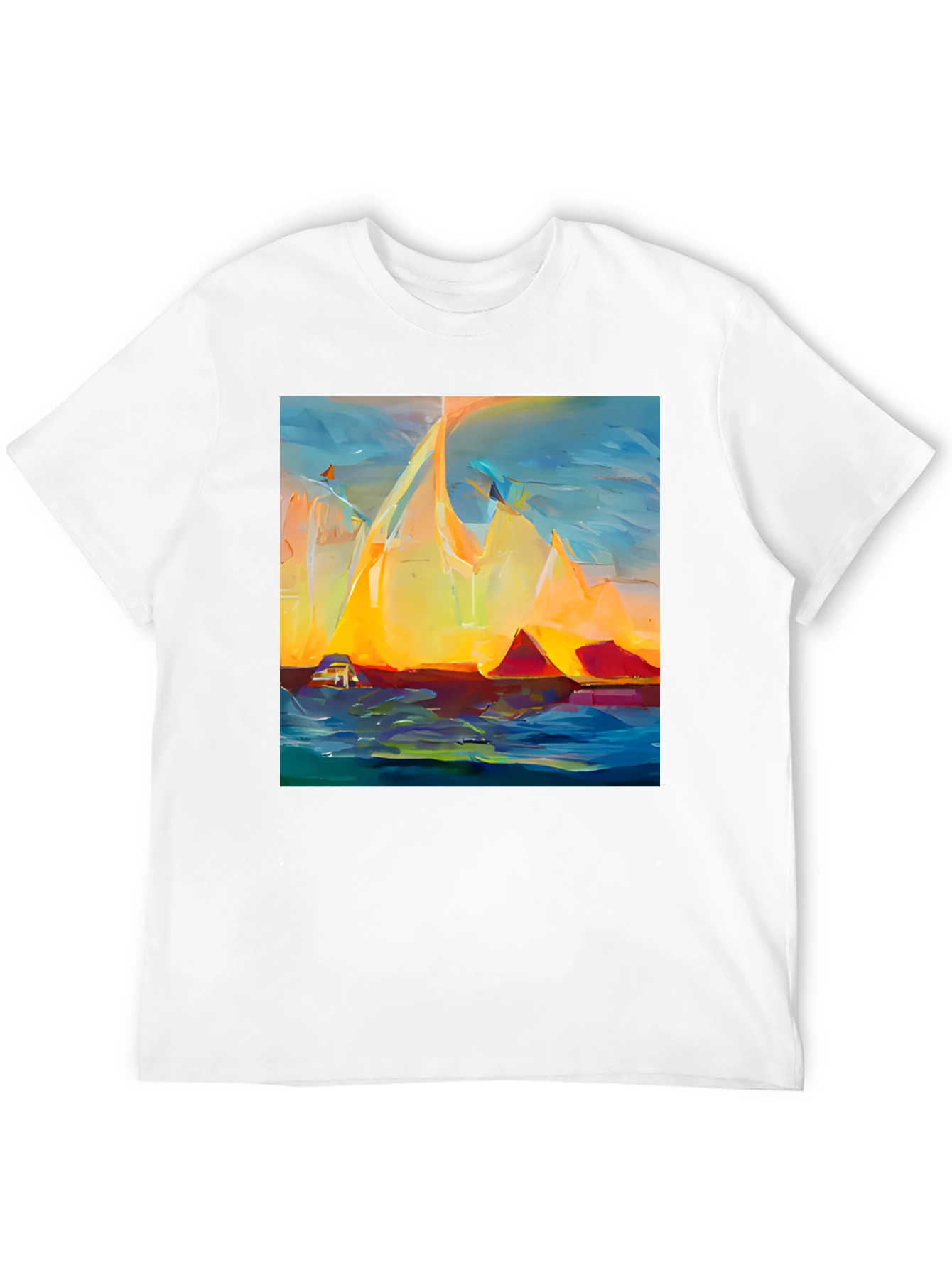 Abstract Mountain Sunset T-Shirt