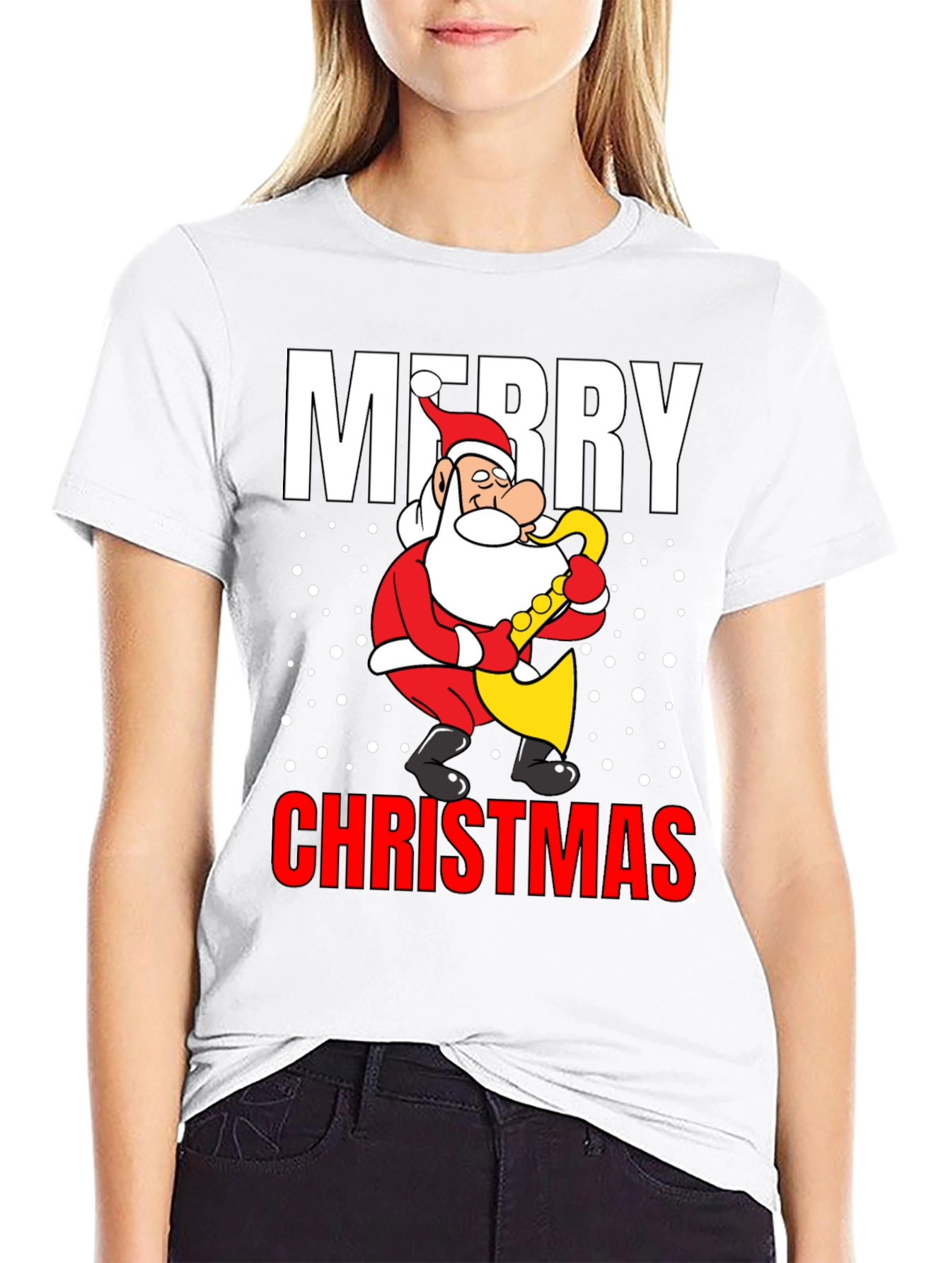 Merry Christmas Santa Saxophone T-Shirt
