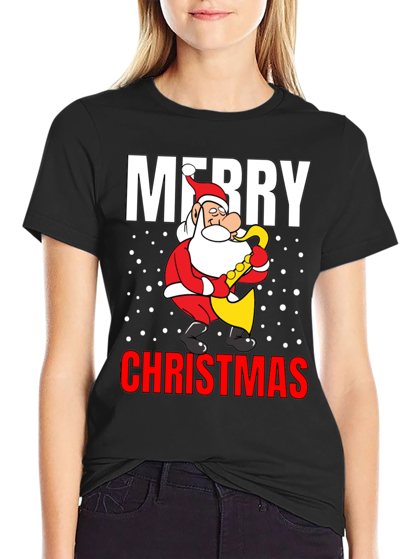 Merry Christmas Santa Saxophone T-Shirt