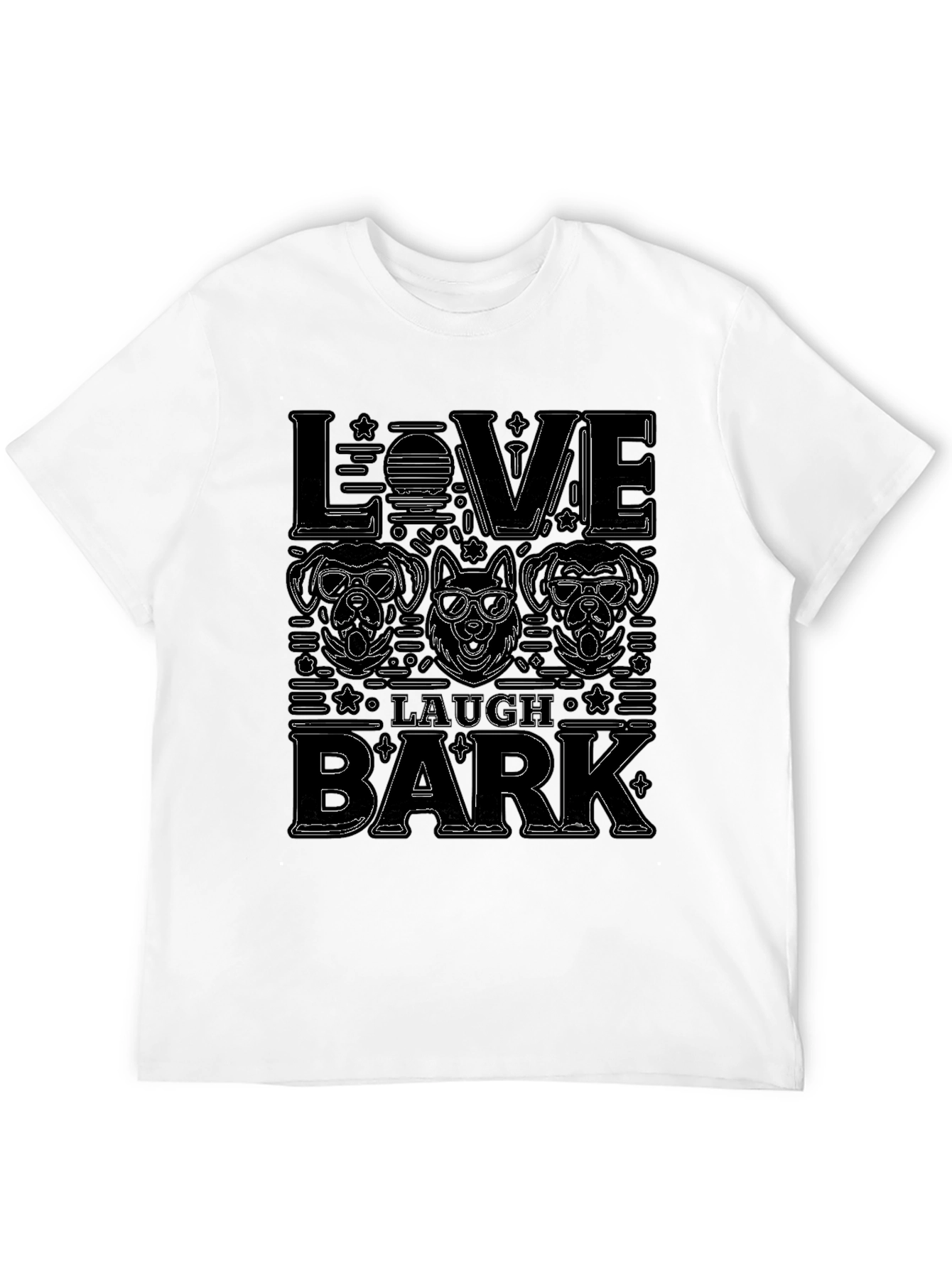Love Laugh Bark Dog Graphic Tee