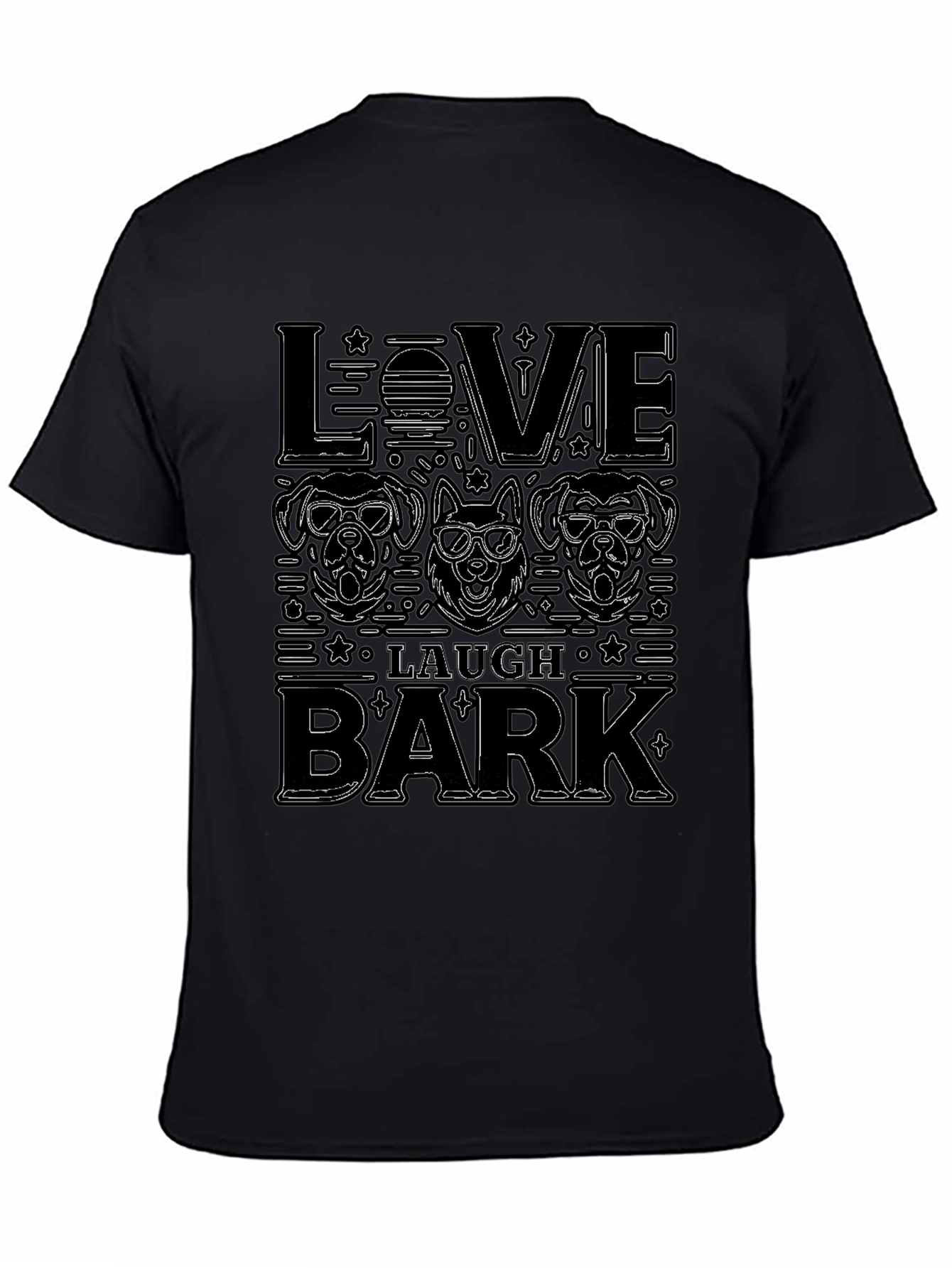 Love Laugh Bark Dog Graphic Tee