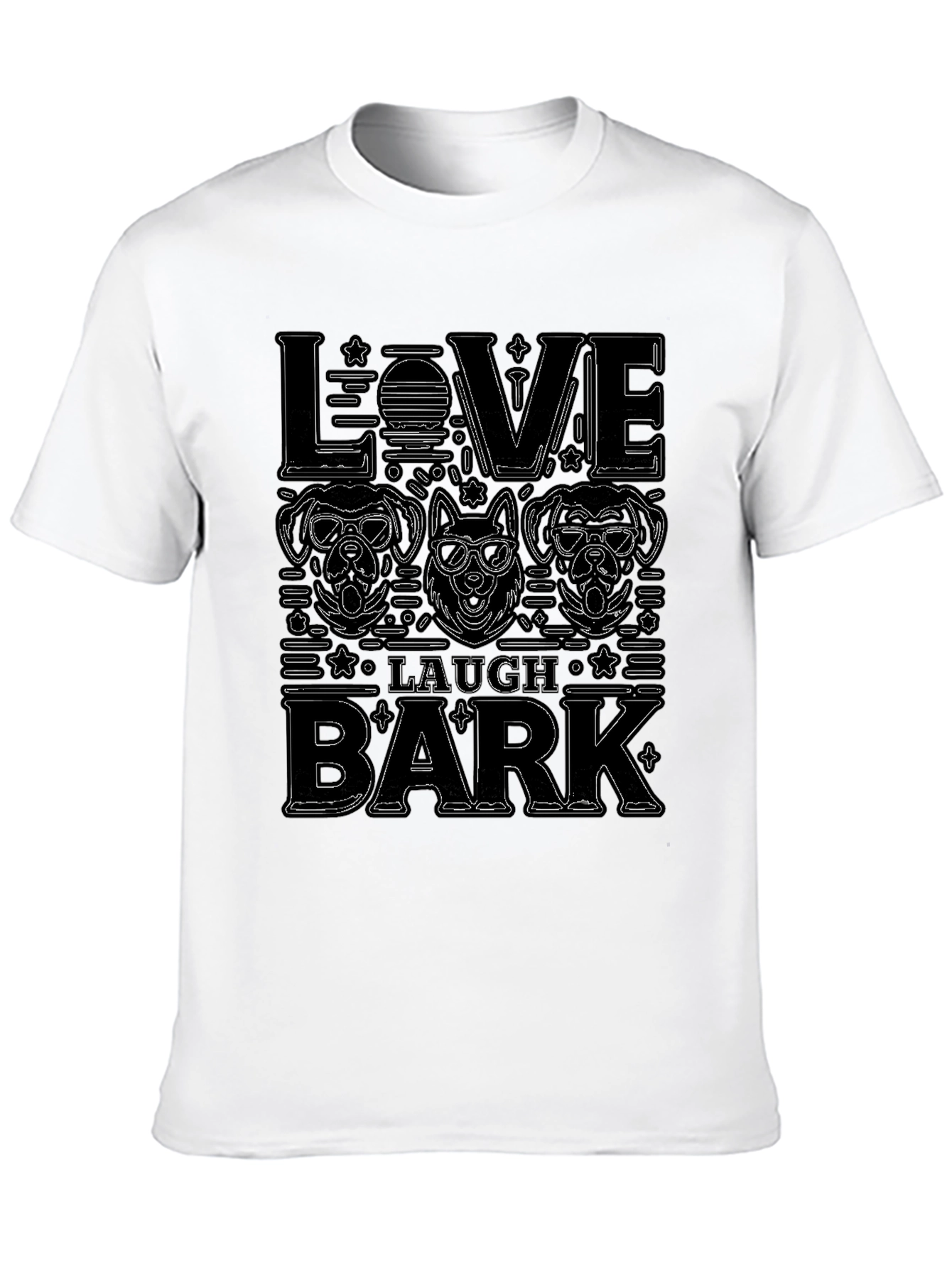 Love Laugh Bark Dog Graphic Tee