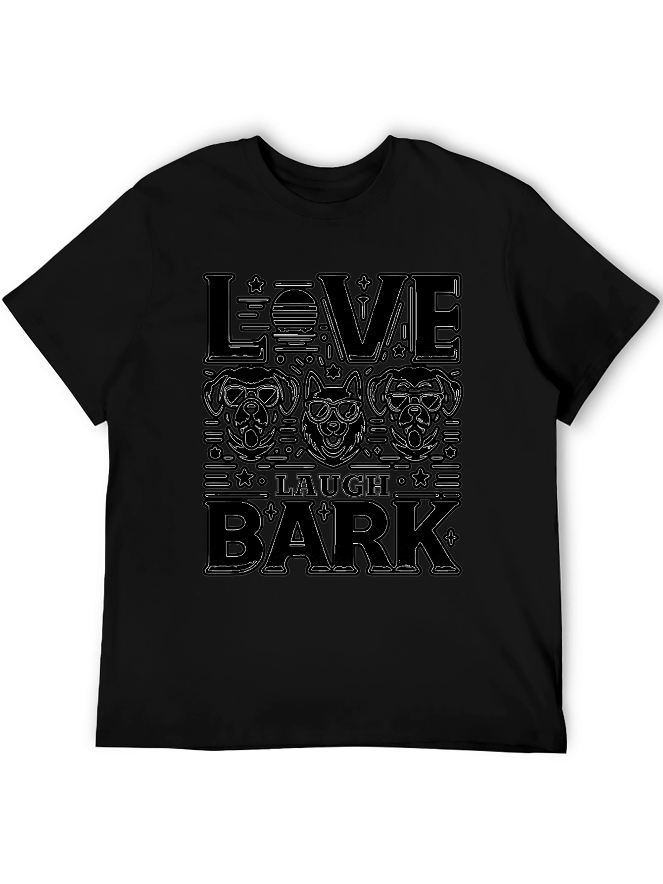 Love Laugh Bark Dog Graphic Tee