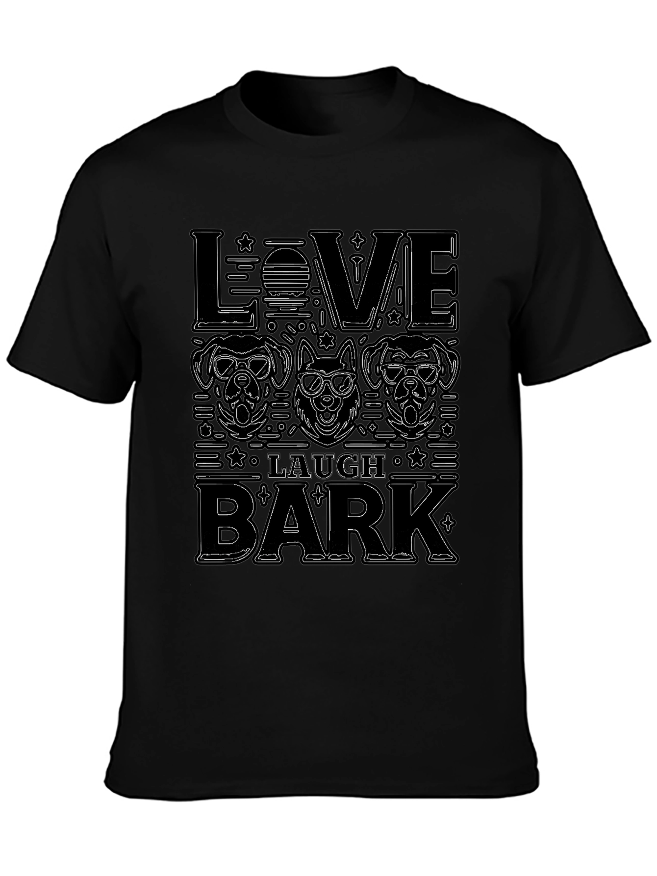 Love Laugh Bark Dog Graphic Tee