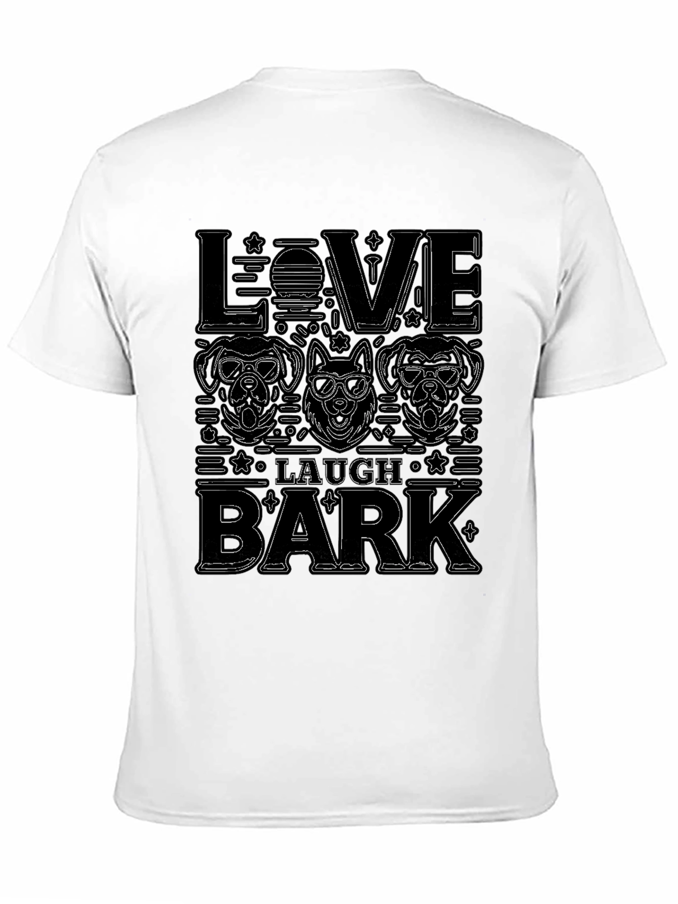 Love Laugh Bark Dog Graphic Tee