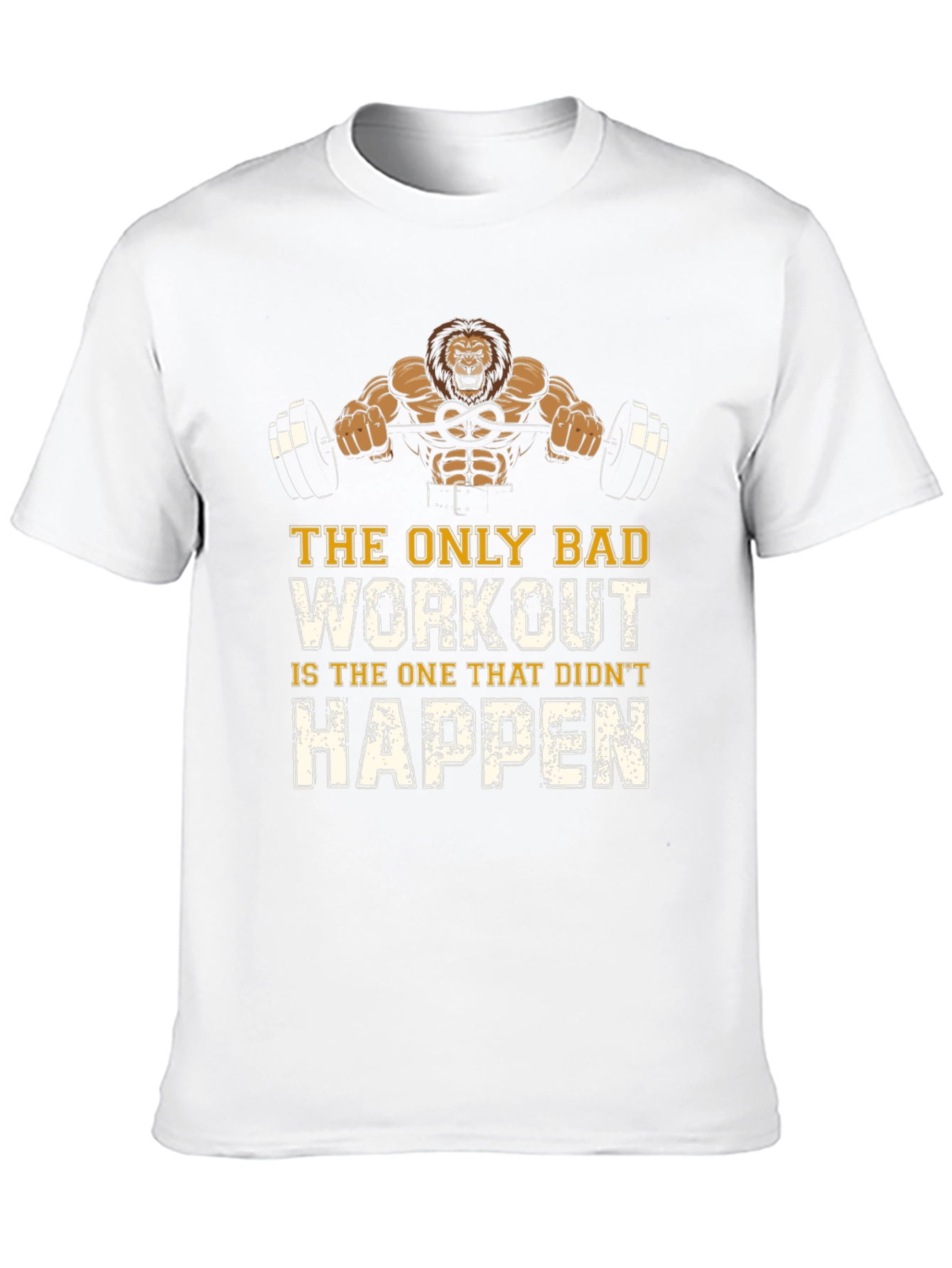 Gym Motivation T-Shirt - Lion Workout Design