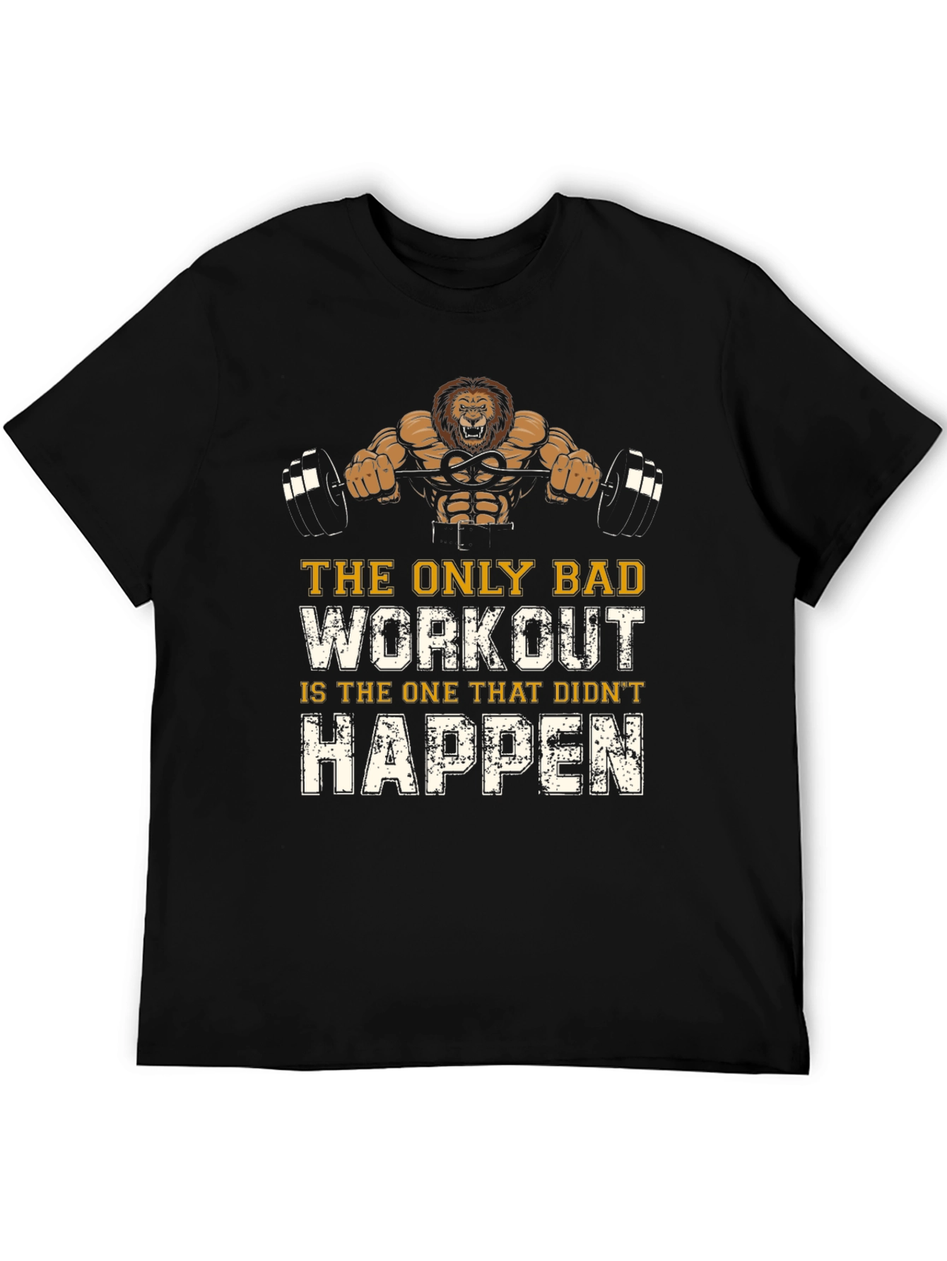 Gym Motivation T-Shirt - Lion Workout Design