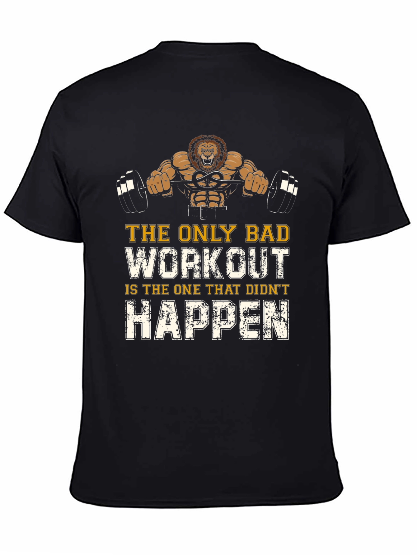 Gym Motivation T-Shirt - Lion Workout Design