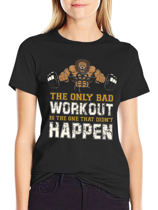 Gym Motivation T-Shirt - Lion Workout Design