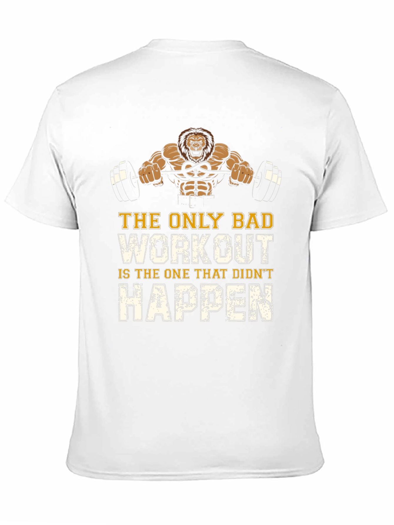 Gym Motivation T-Shirt - Lion Workout Design