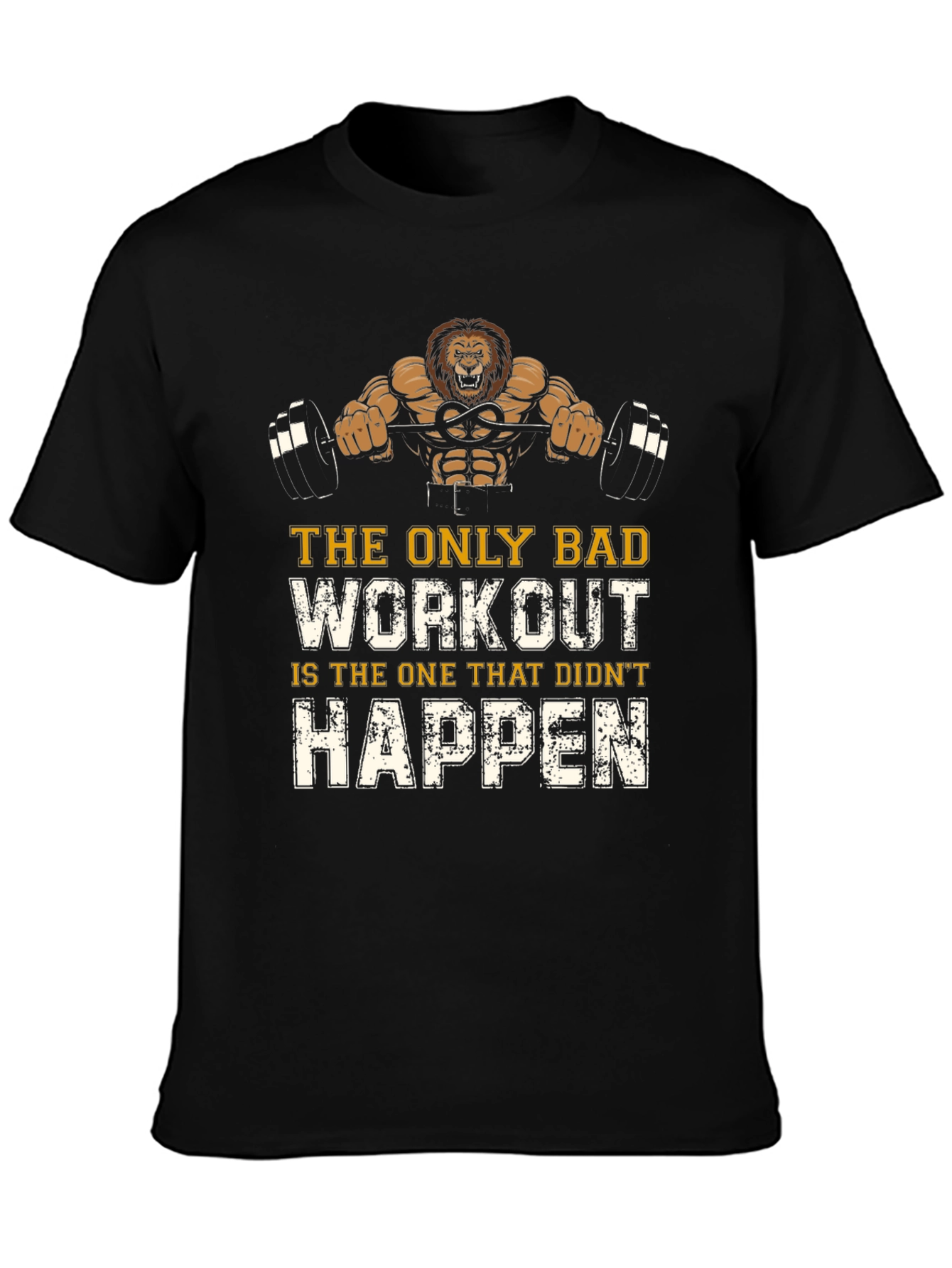 Gym Motivation T-Shirt - Lion Workout Design