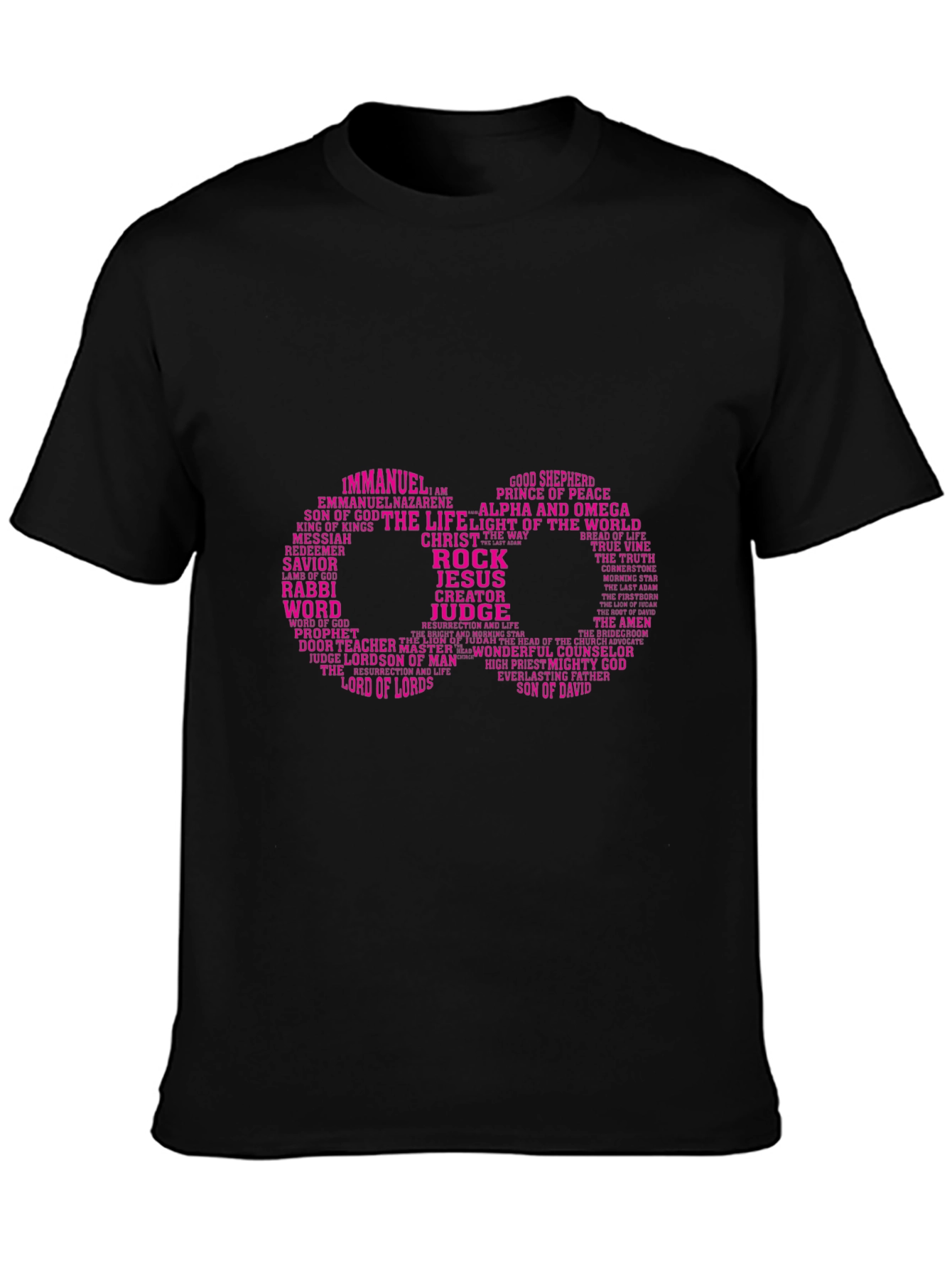 Faith Inspired Graphic Tee - Jesus Names Infinity Design