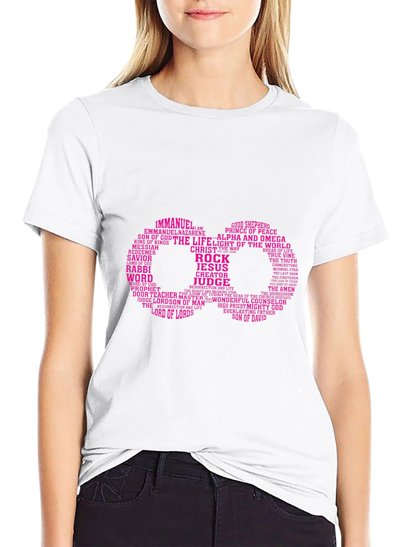 Faith Inspired Graphic Tee - Jesus Names Infinity Design