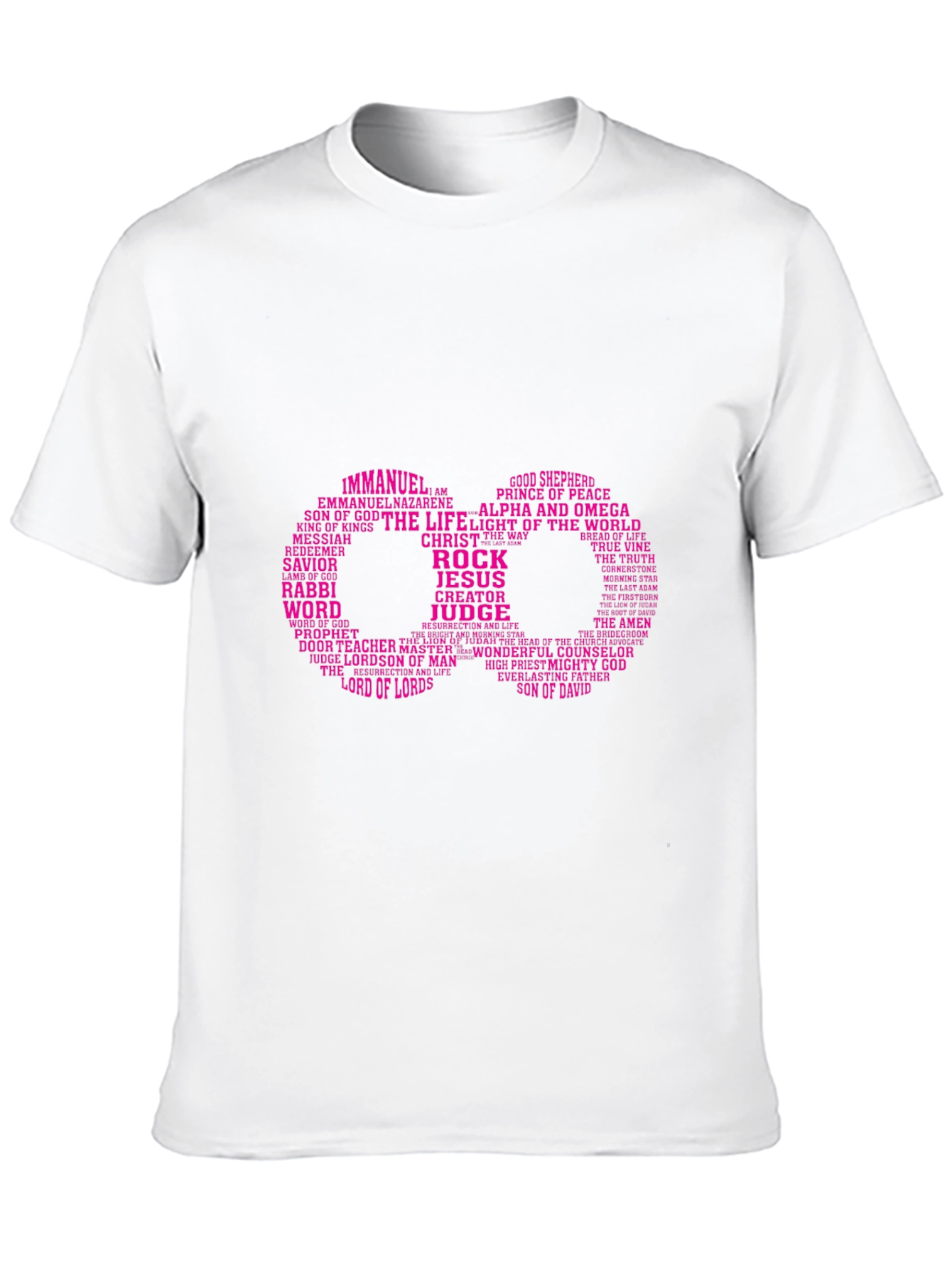 Faith Inspired Graphic Tee - Jesus Names Infinity Design