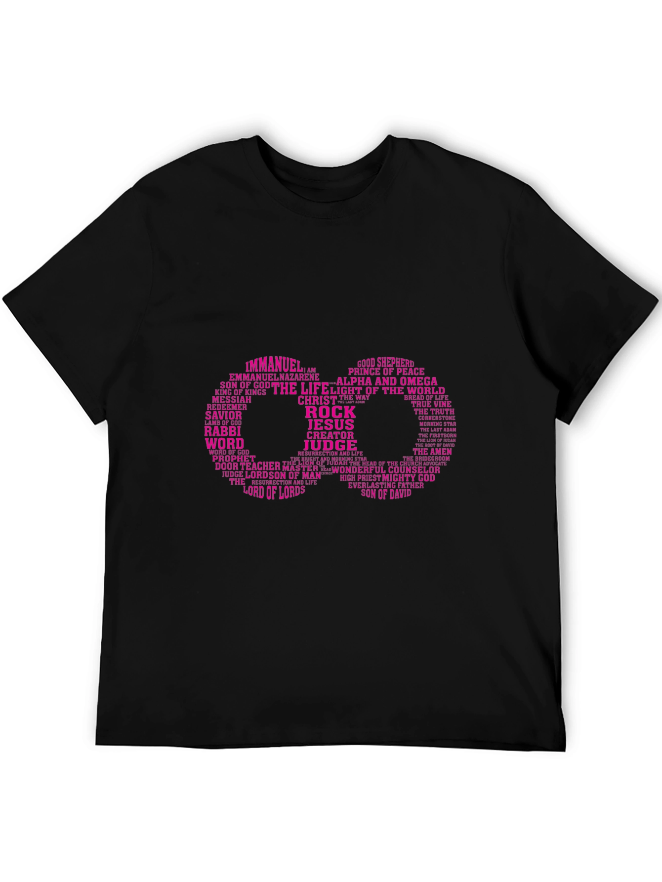 Faith Inspired Graphic Tee - Jesus Names Infinity Design