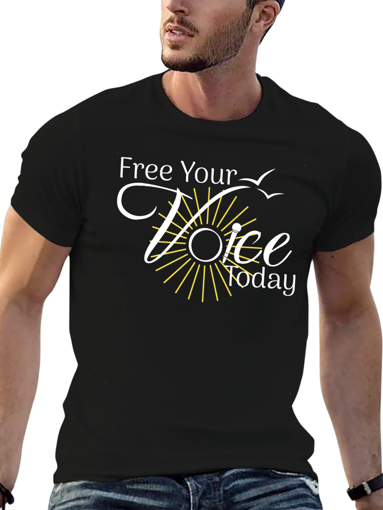 Free Your Voice Today Black T-Shirt