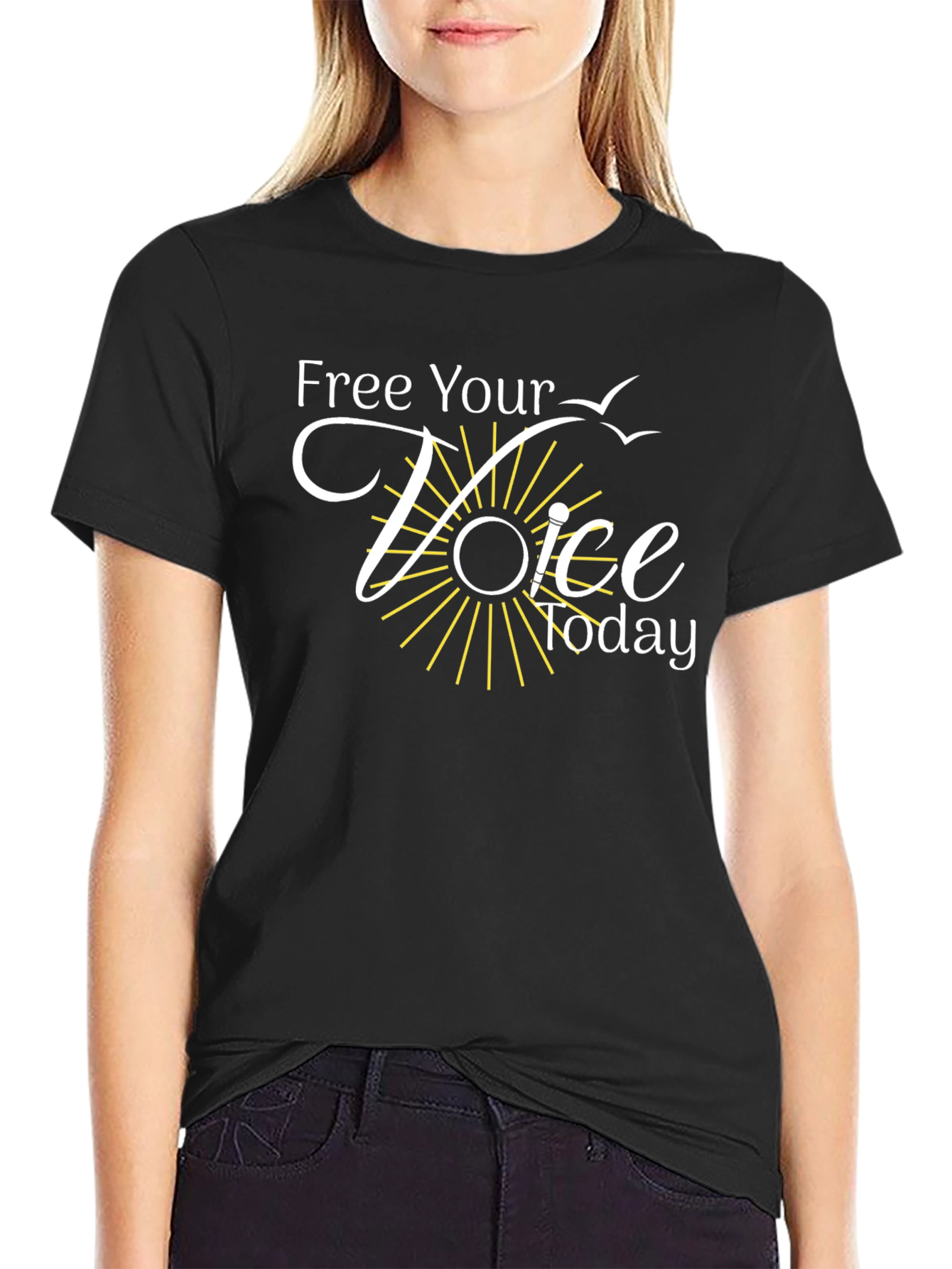 Free Your Voice Today Black T-Shirt