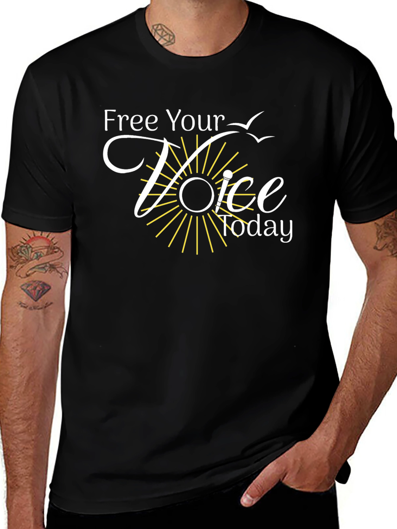 Free Your Voice Today Black T-Shirt