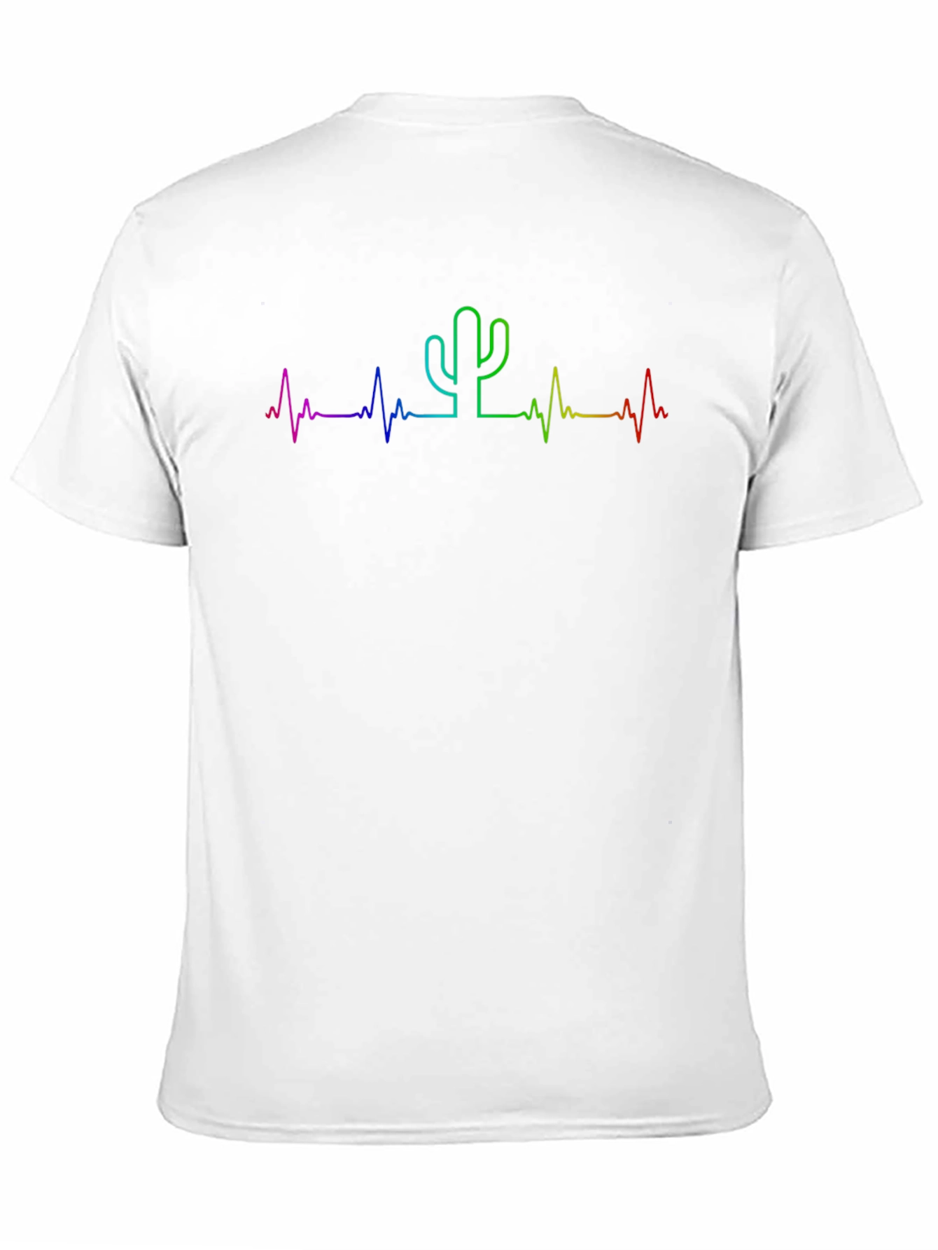 Rainbow Cactus Heartbeat Tee - Unisex