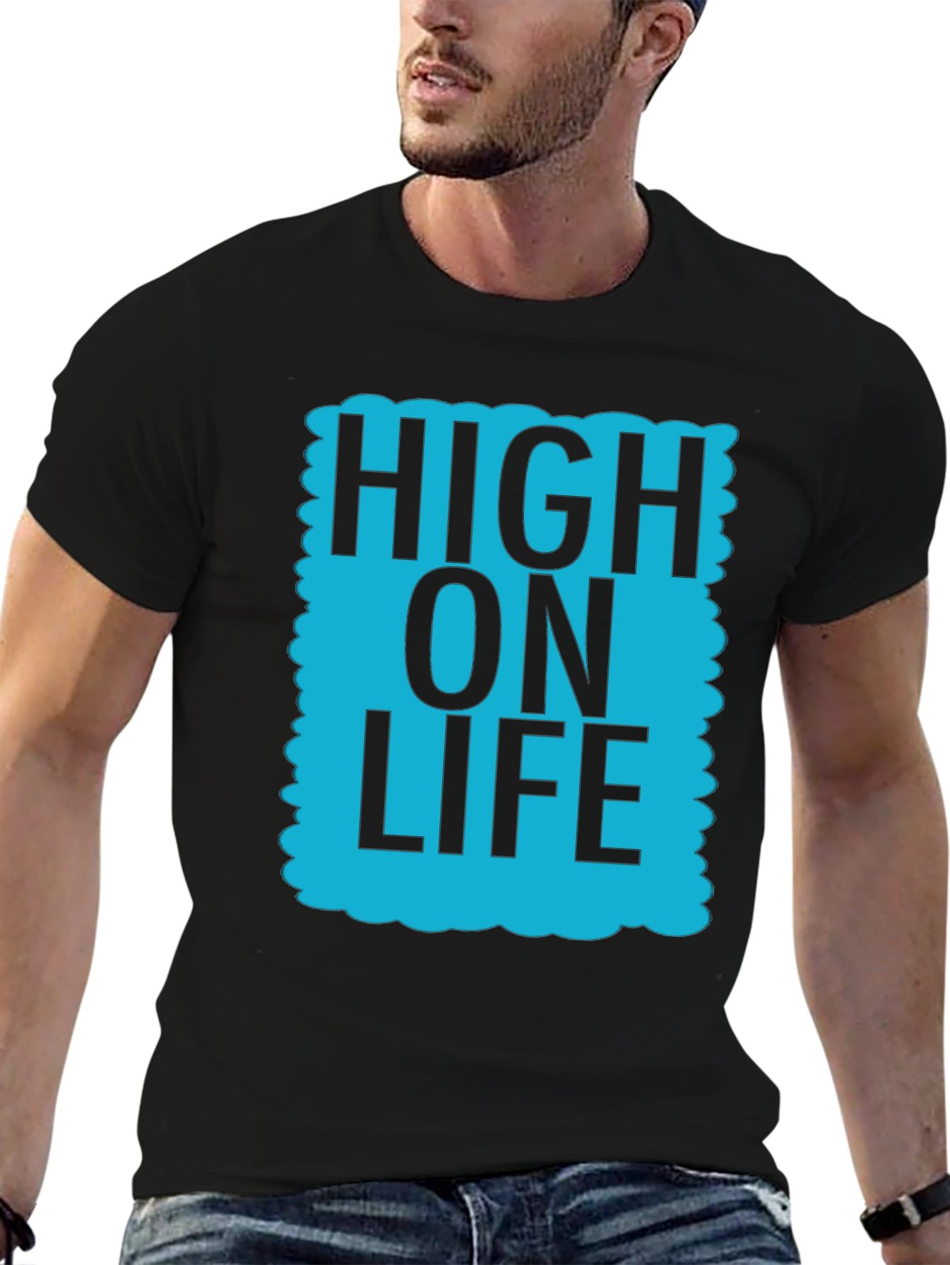 High On Life Graphic T-Shirt - Casual Cotton Tee