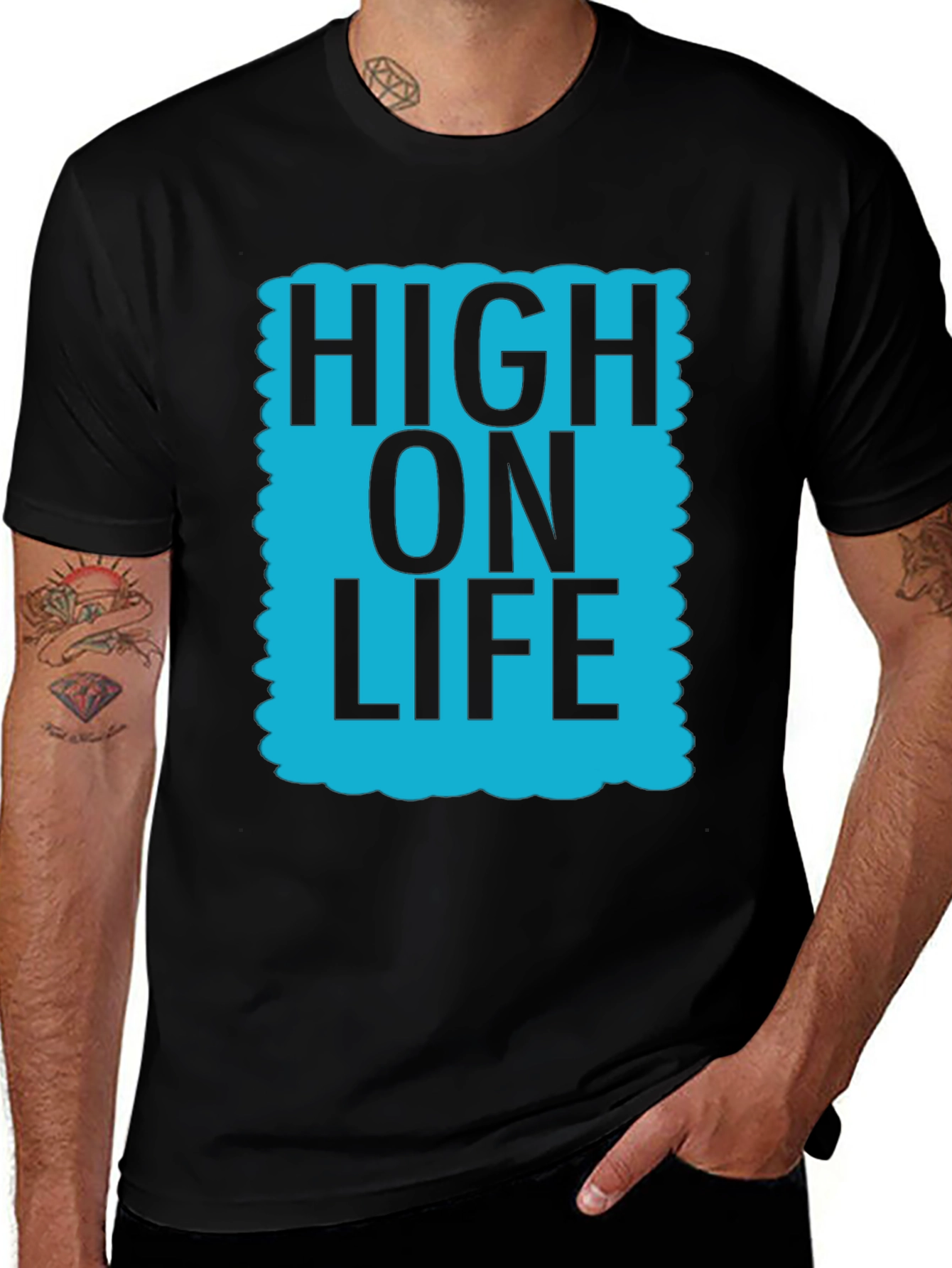 High On Life Graphic T-Shirt - Casual Cotton Tee