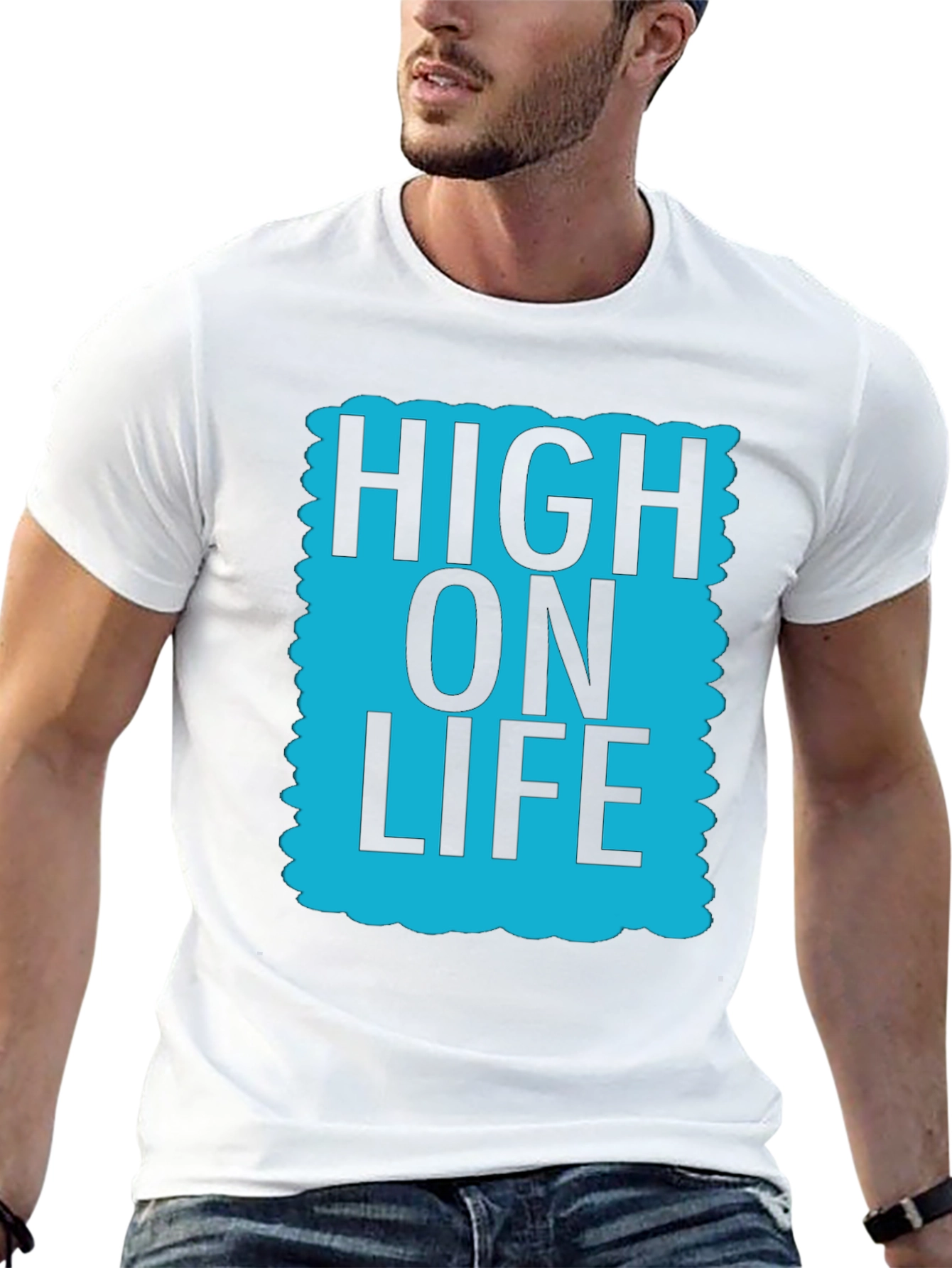 High On Life Graphic T-Shirt - Casual Cotton Tee