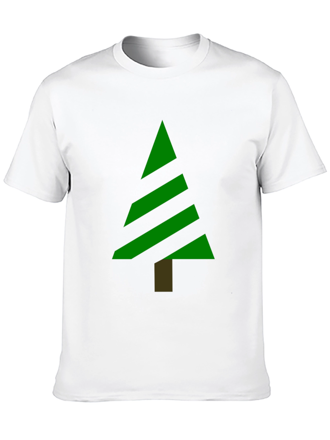 Modern Christmas Tree Graphic Tee - Black