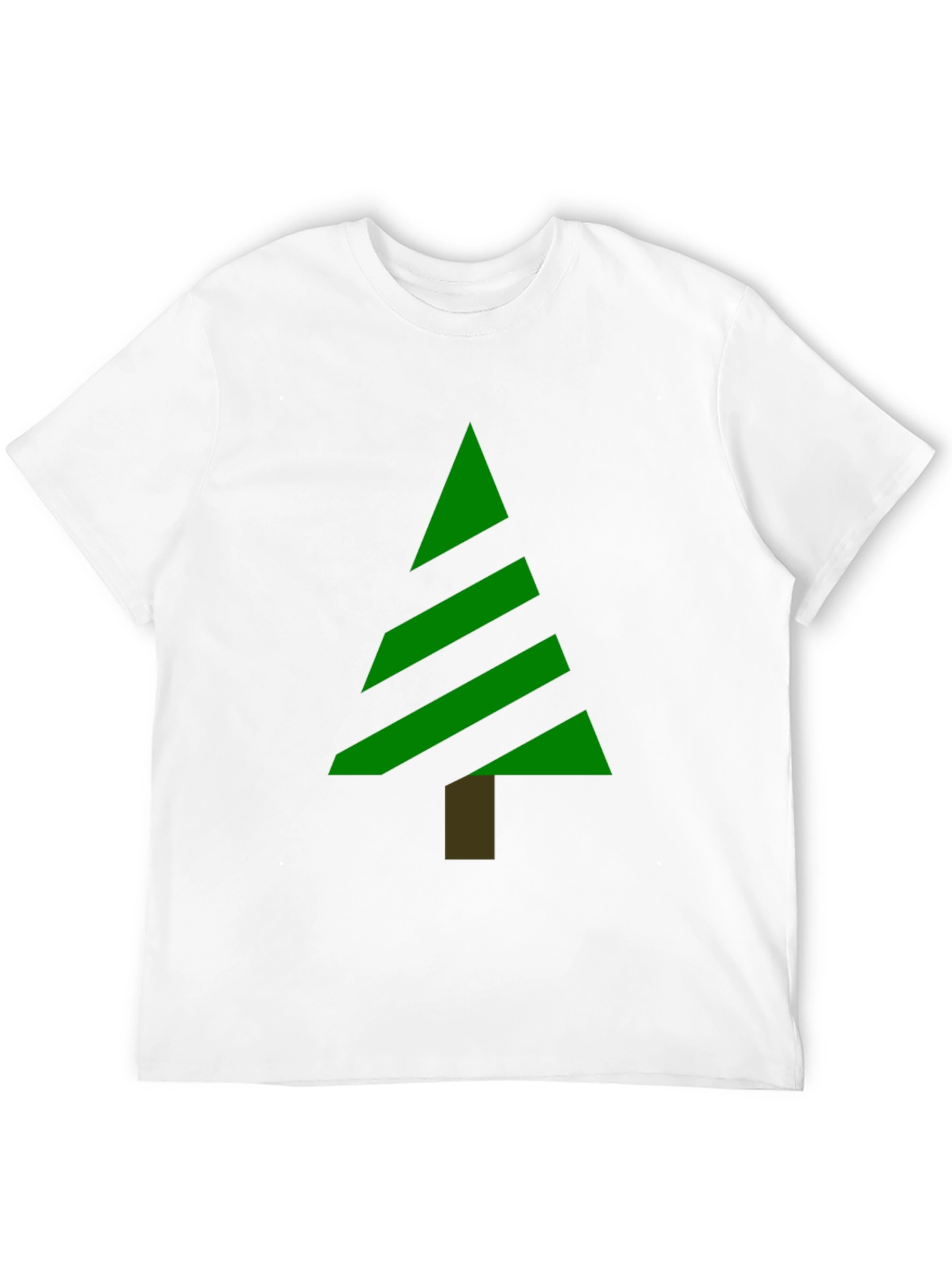 Modern Christmas Tree Graphic Tee - Black