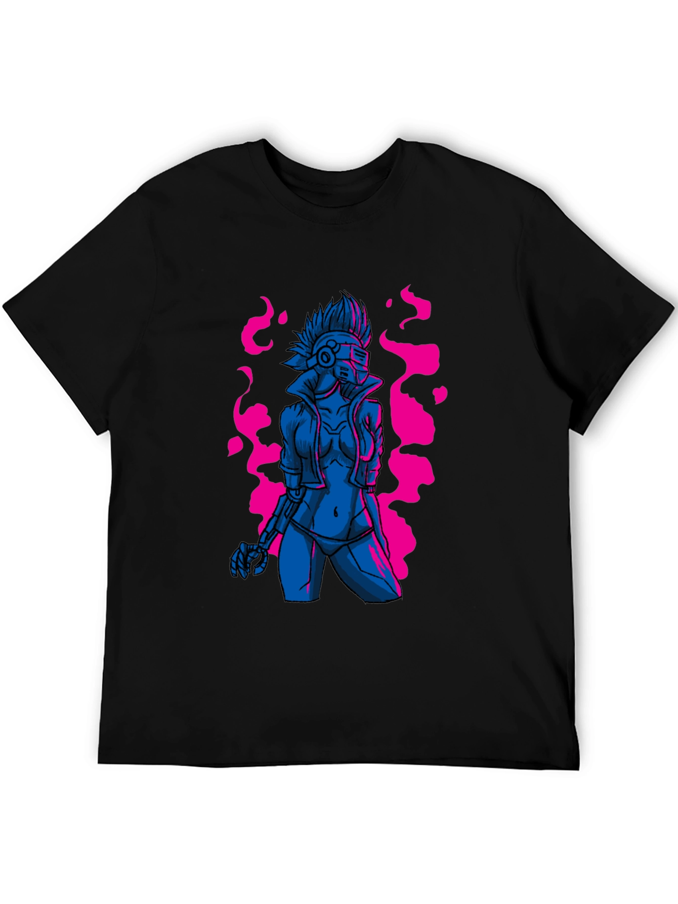 Cyberpunk Android Graphic Tee - Edgy Sci-Fi Style