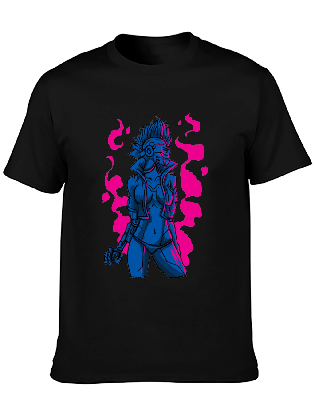 Cyberpunk Android Graphic Tee - Edgy Sci-Fi Style