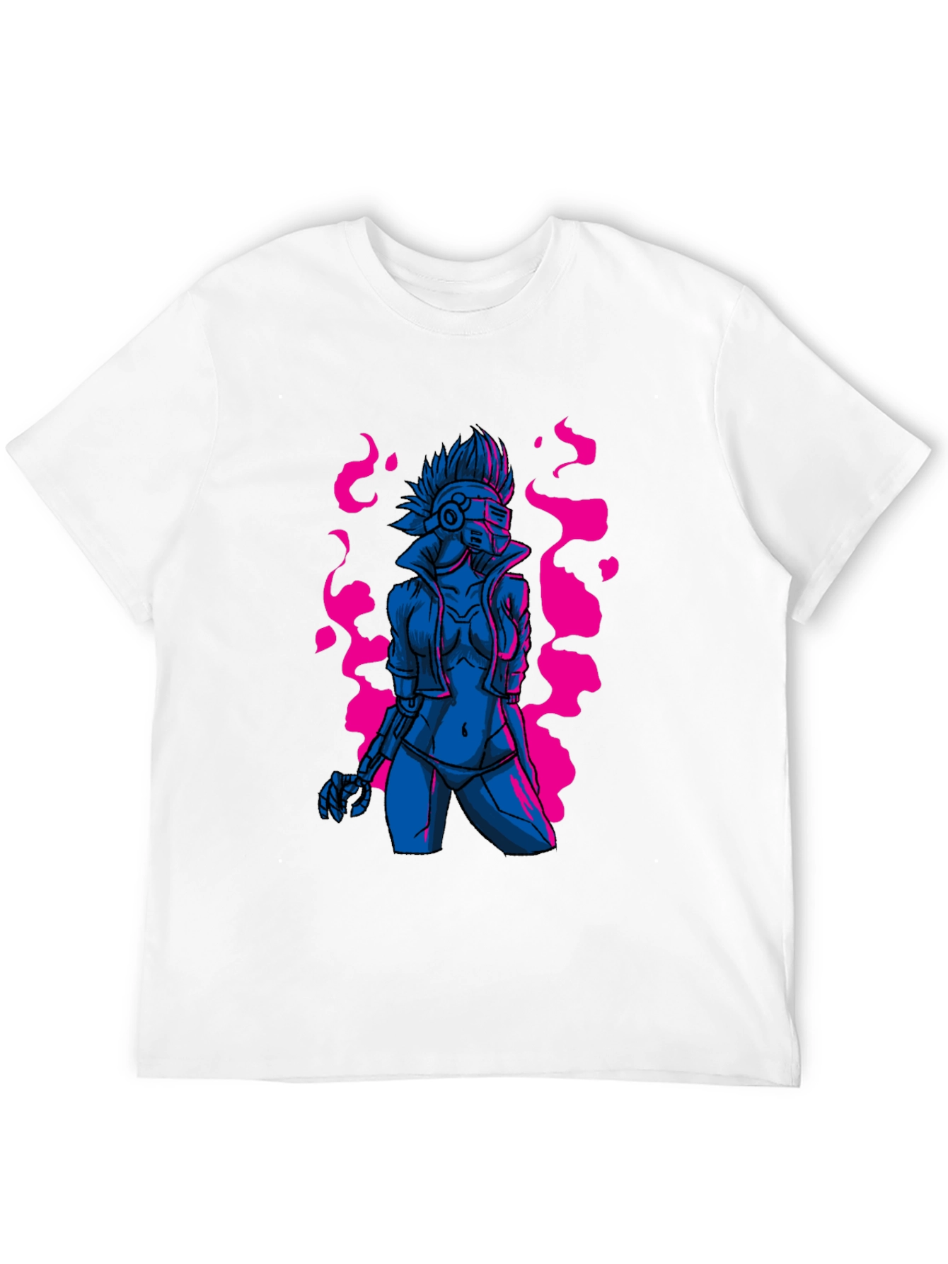 Cyberpunk Android Graphic Tee - Edgy Sci-Fi Style