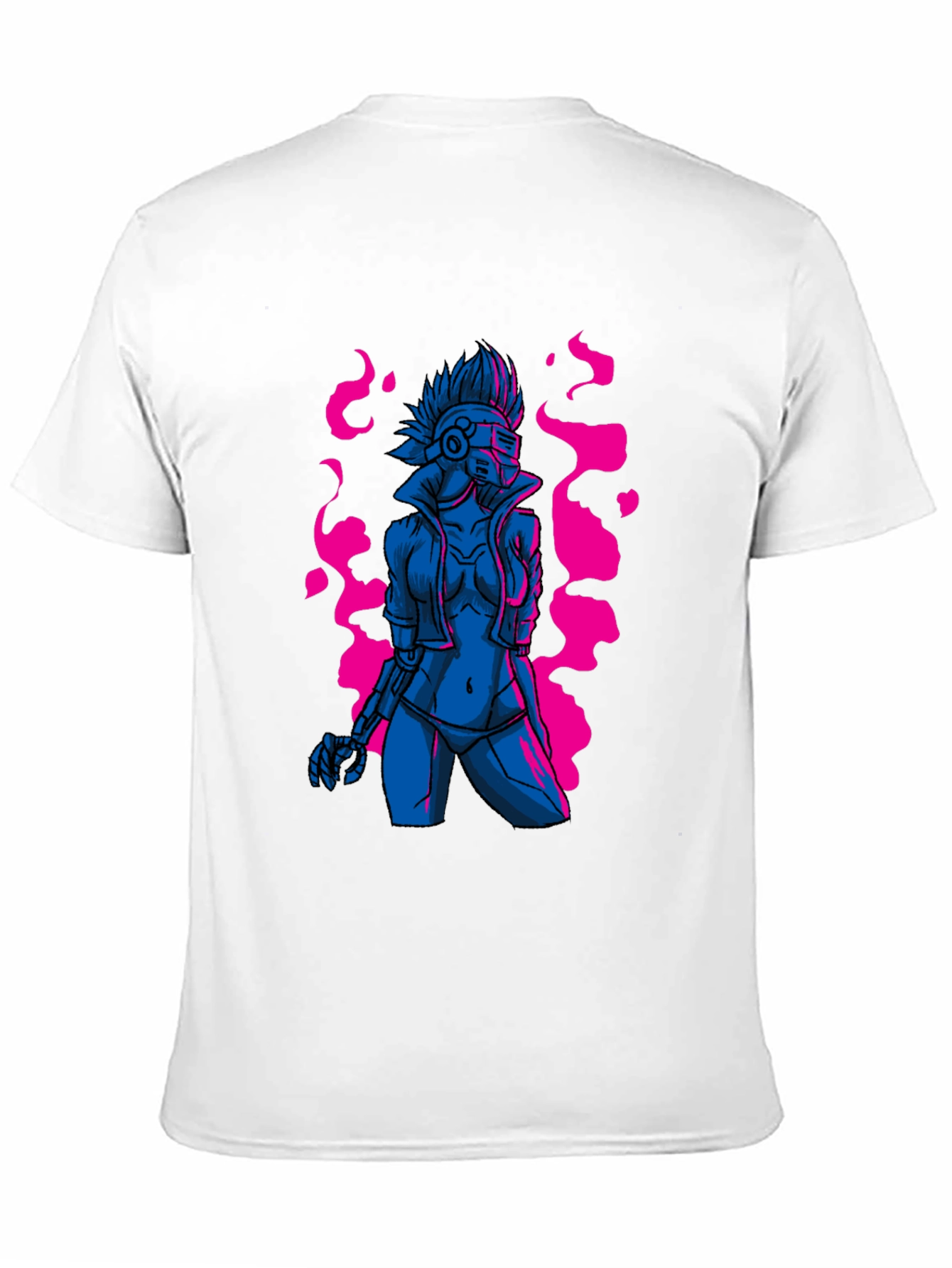 Cyberpunk Android Graphic Tee - Edgy Sci-Fi Style