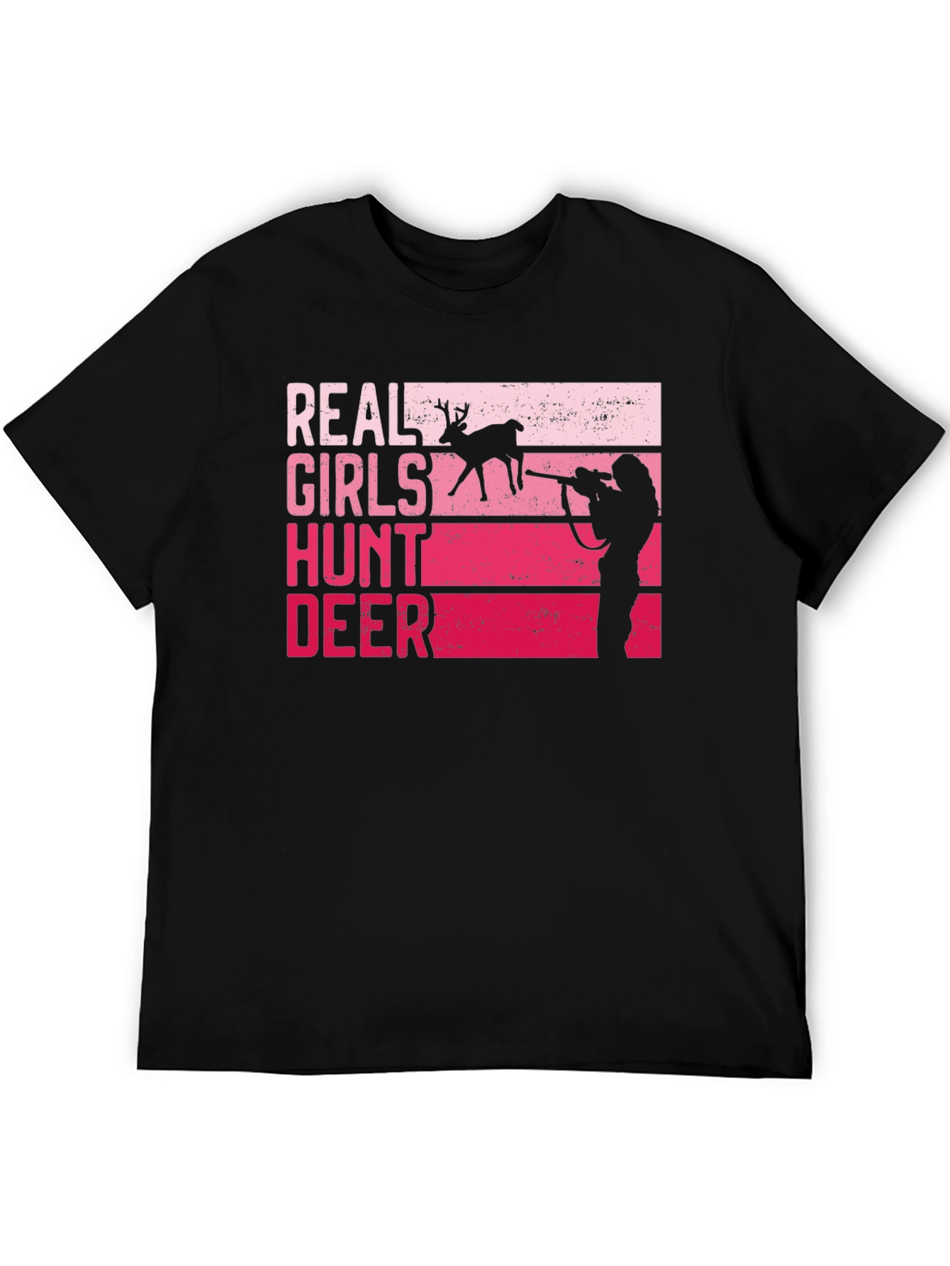 Real Girls Hunt Deer Graphic T-Shirt