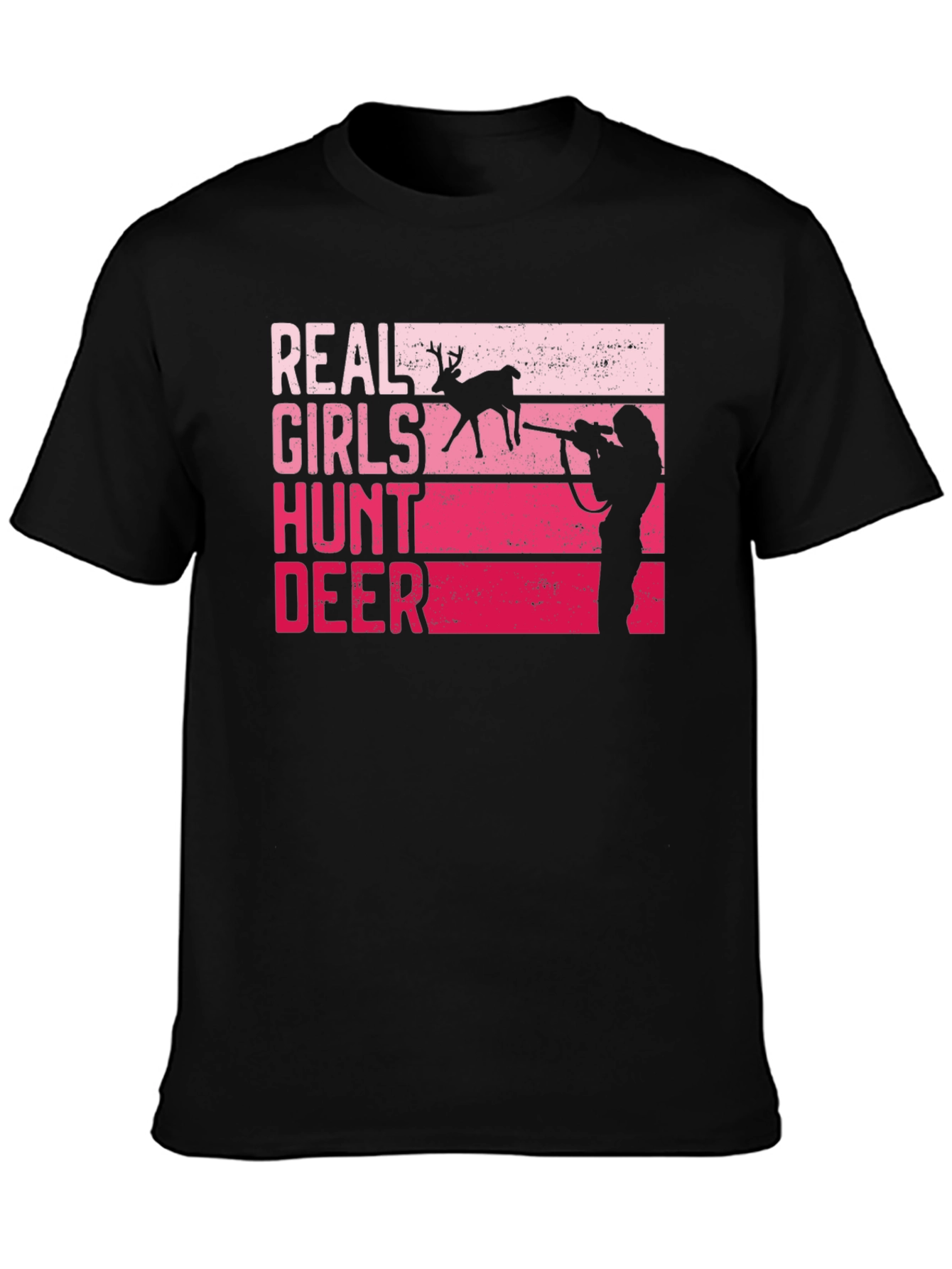 Real Girls Hunt Deer Graphic T-Shirt