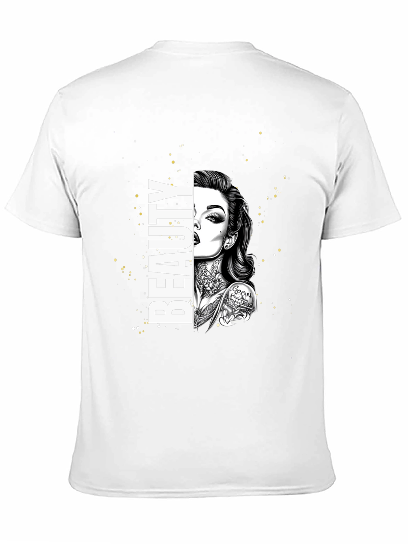 Beauty Tattoo Graphic T-Shirt - Trendy Tee