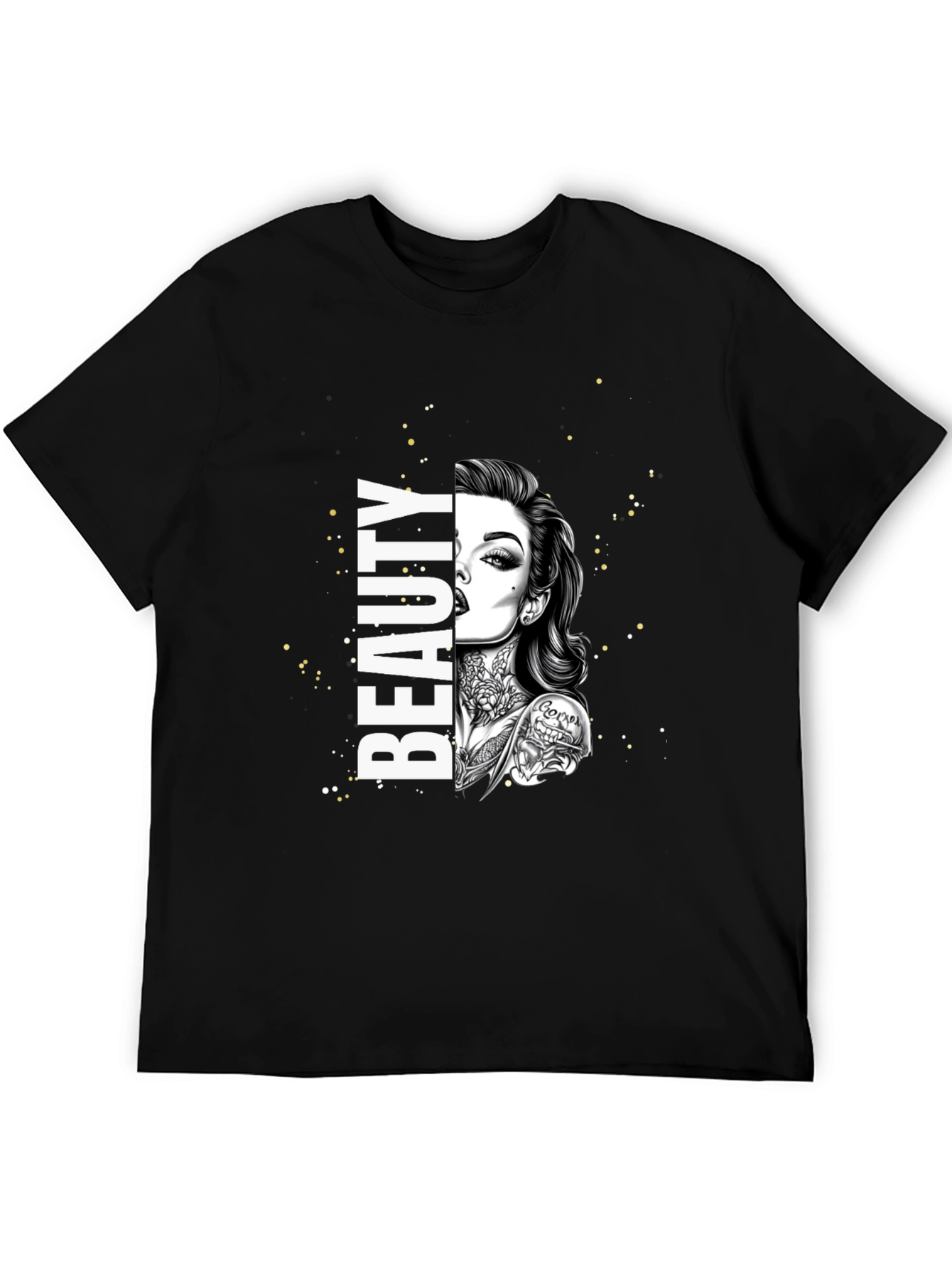 Beauty Tattoo Graphic T-Shirt - Trendy Tee