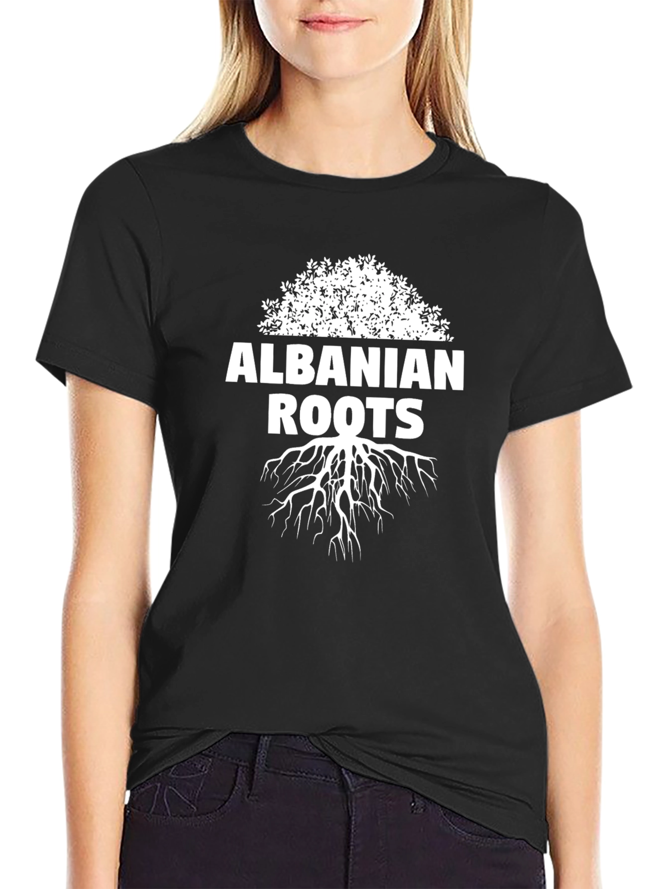 Albanian Roots Graphic Tee - Black