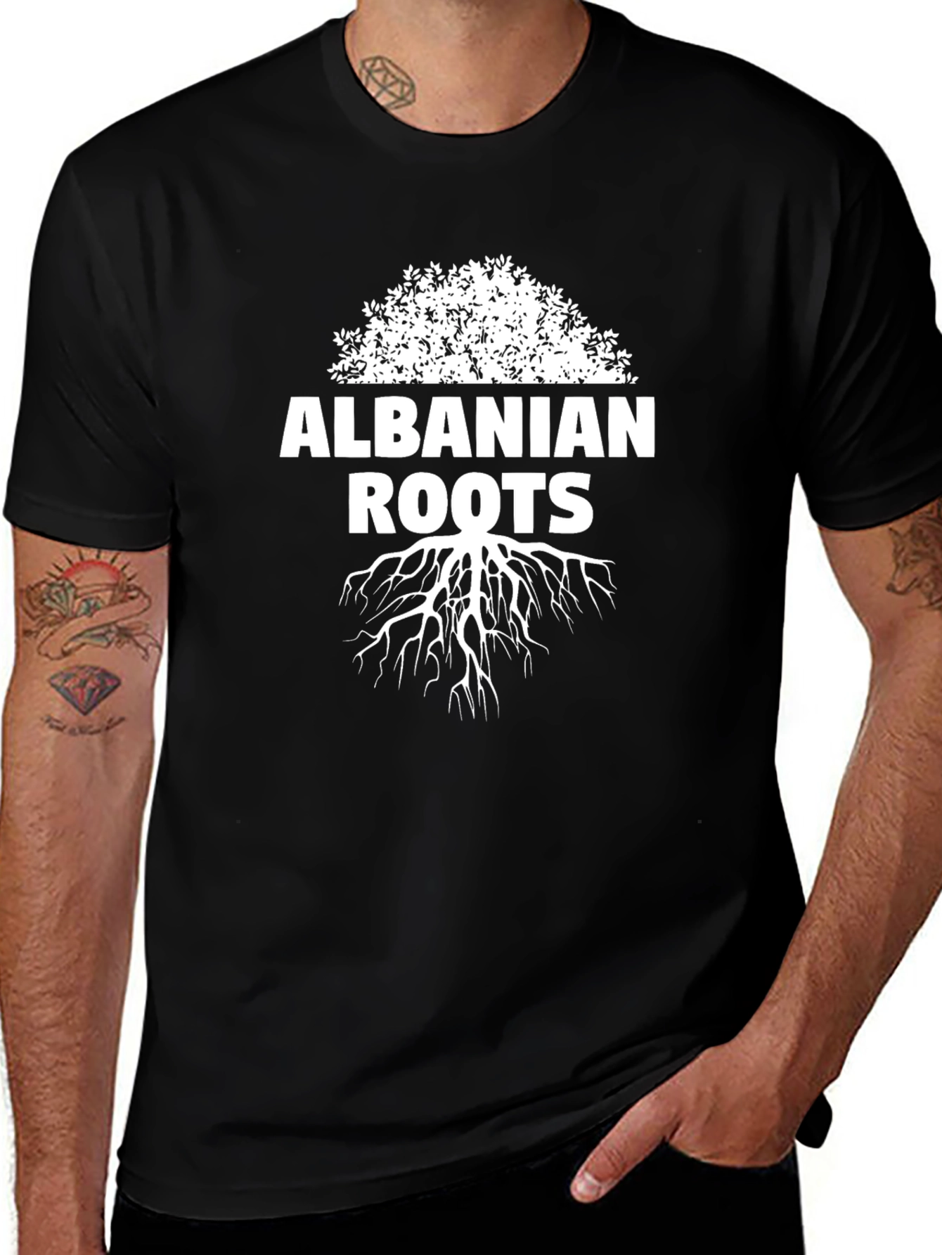 Albanian Roots Graphic Tee - Black