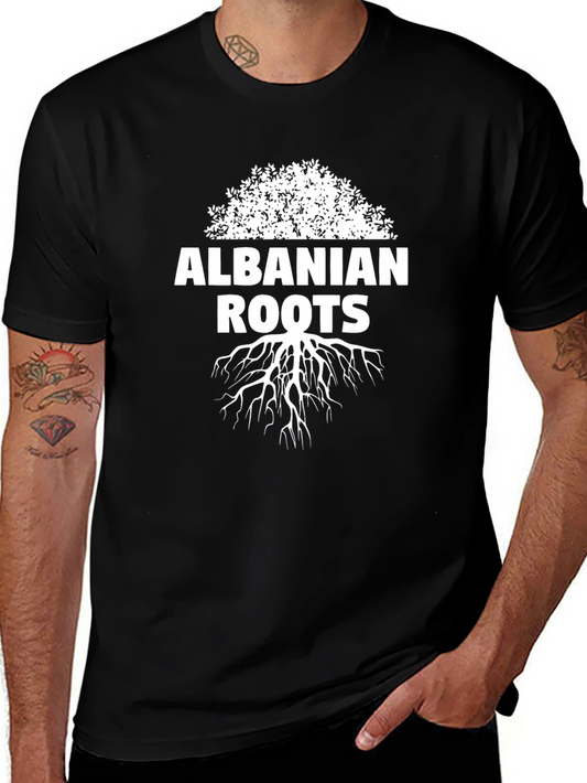 Albanian Roots Graphic Tee - Black