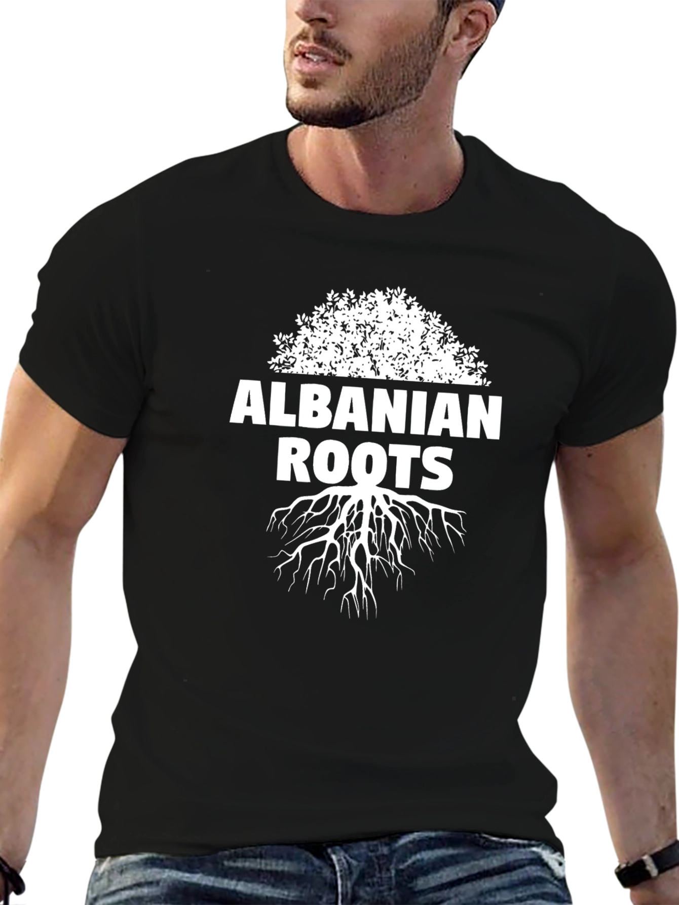 Albanian Roots Graphic Tee - Black