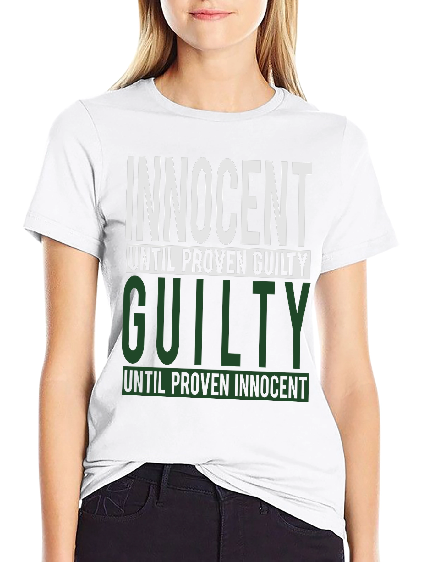 Innocent Until Proven Guilty Black T-Shirt
