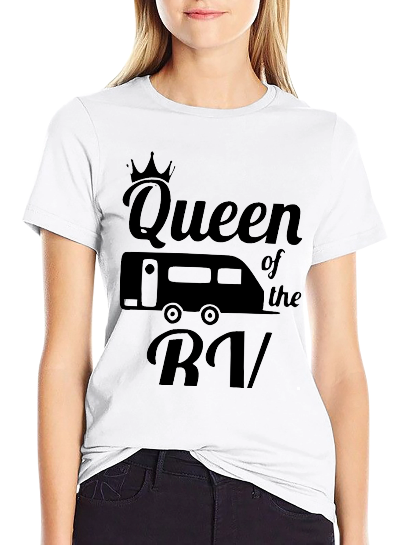 Queen of the RV Black Graphic T-Shirt