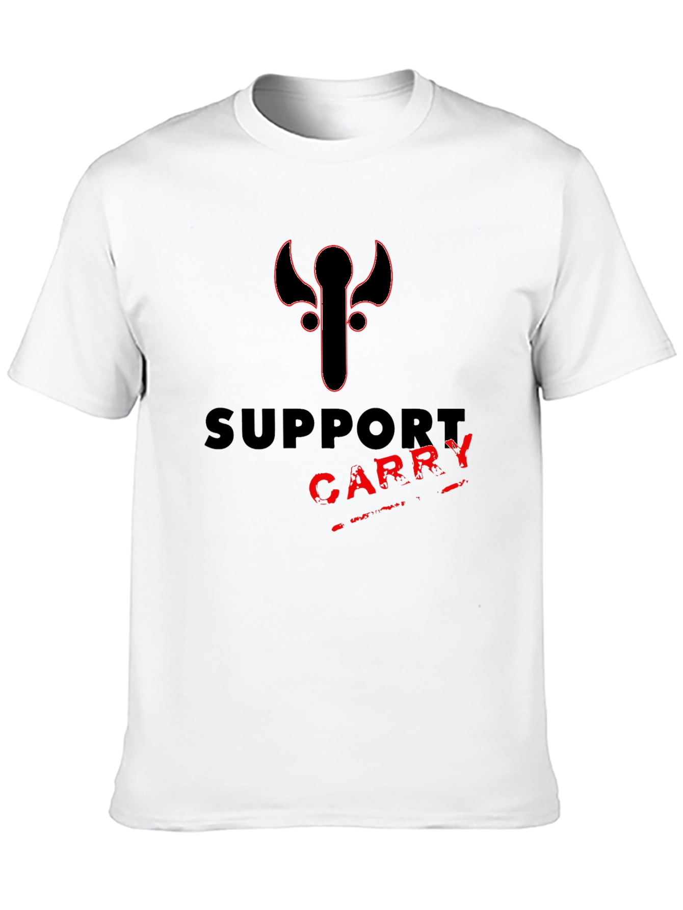 Support Carry Tee - Gamer Style Black T-Shirt