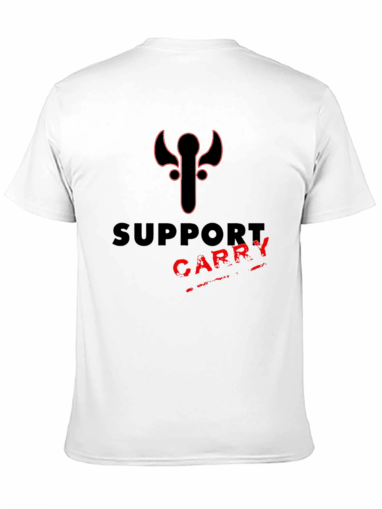 Support Carry Tee - Gamer Style Black T-Shirt