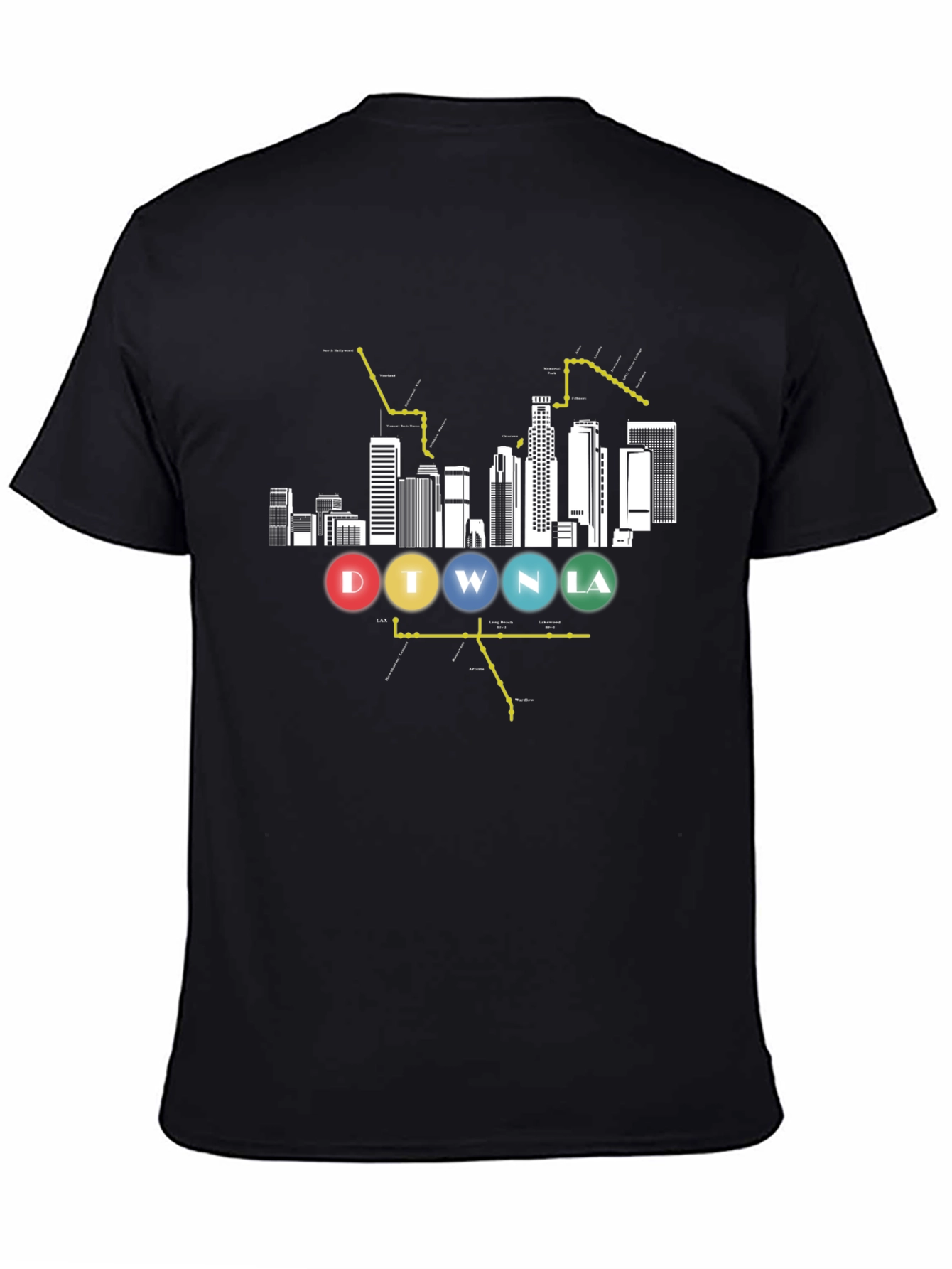 DTWNLA Skyline Graphic Tee - Black