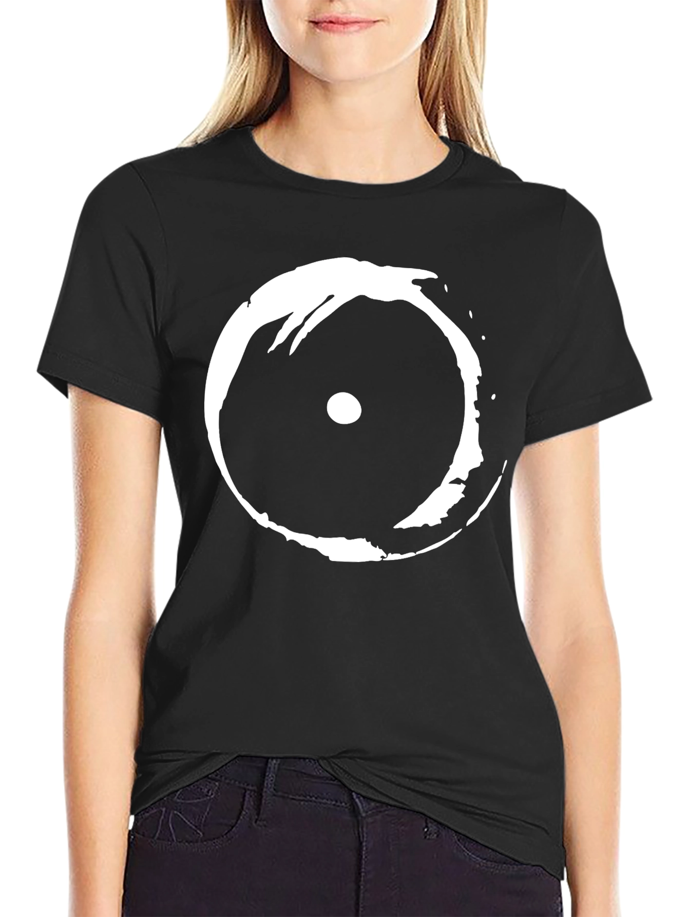Abstract Eye Graphic Black T-Shirt