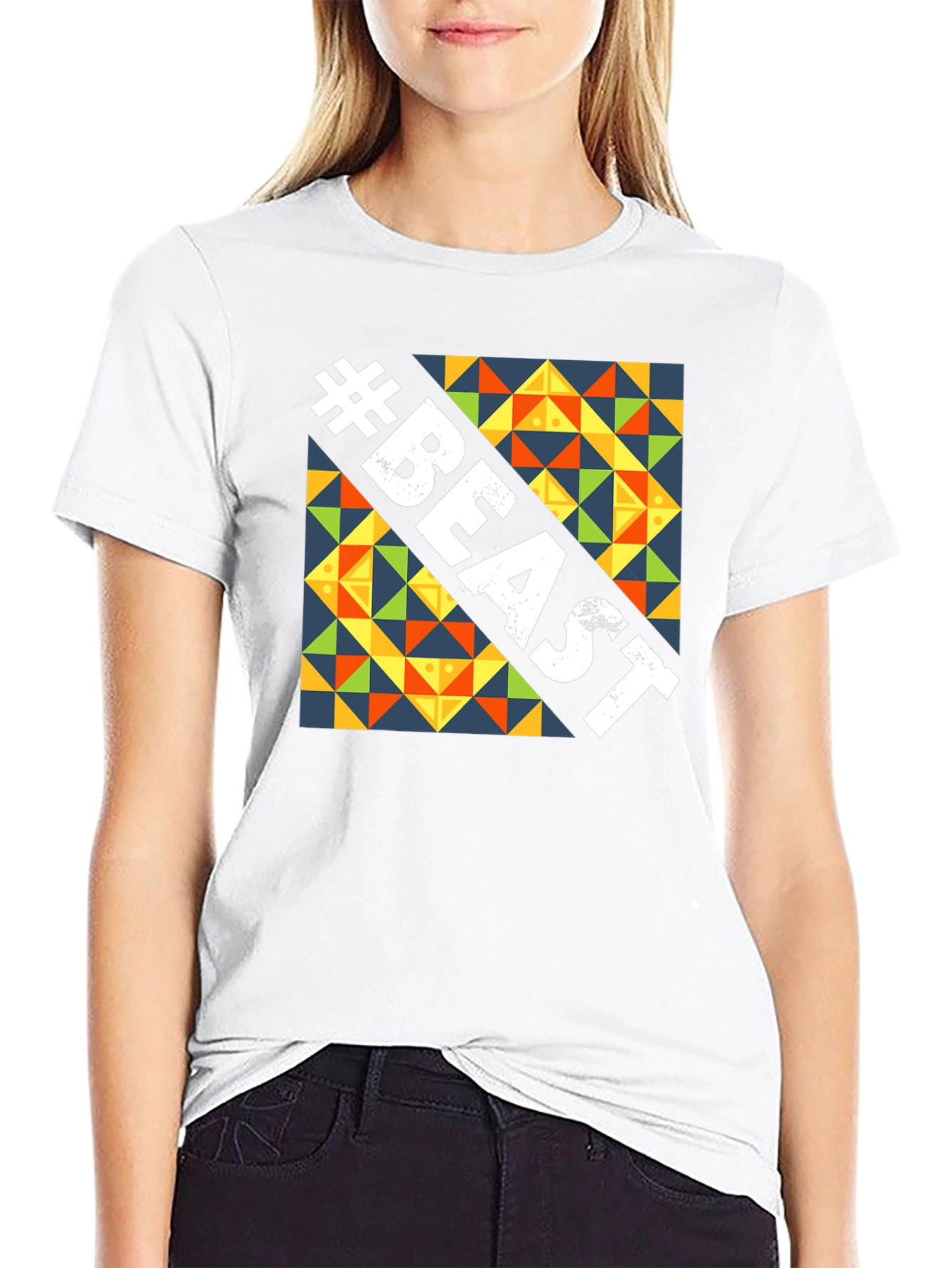 Beast Graphic Tee - Bold Geometric Design