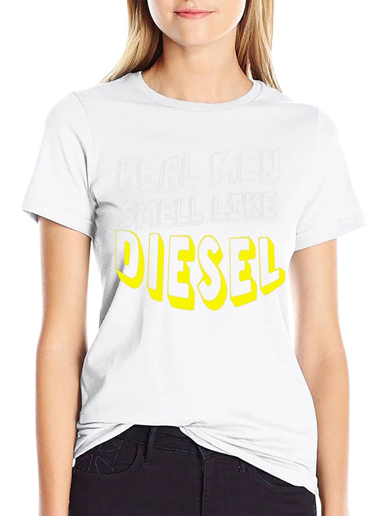 Real Men Smell Like Diesel Black T-Shirt
